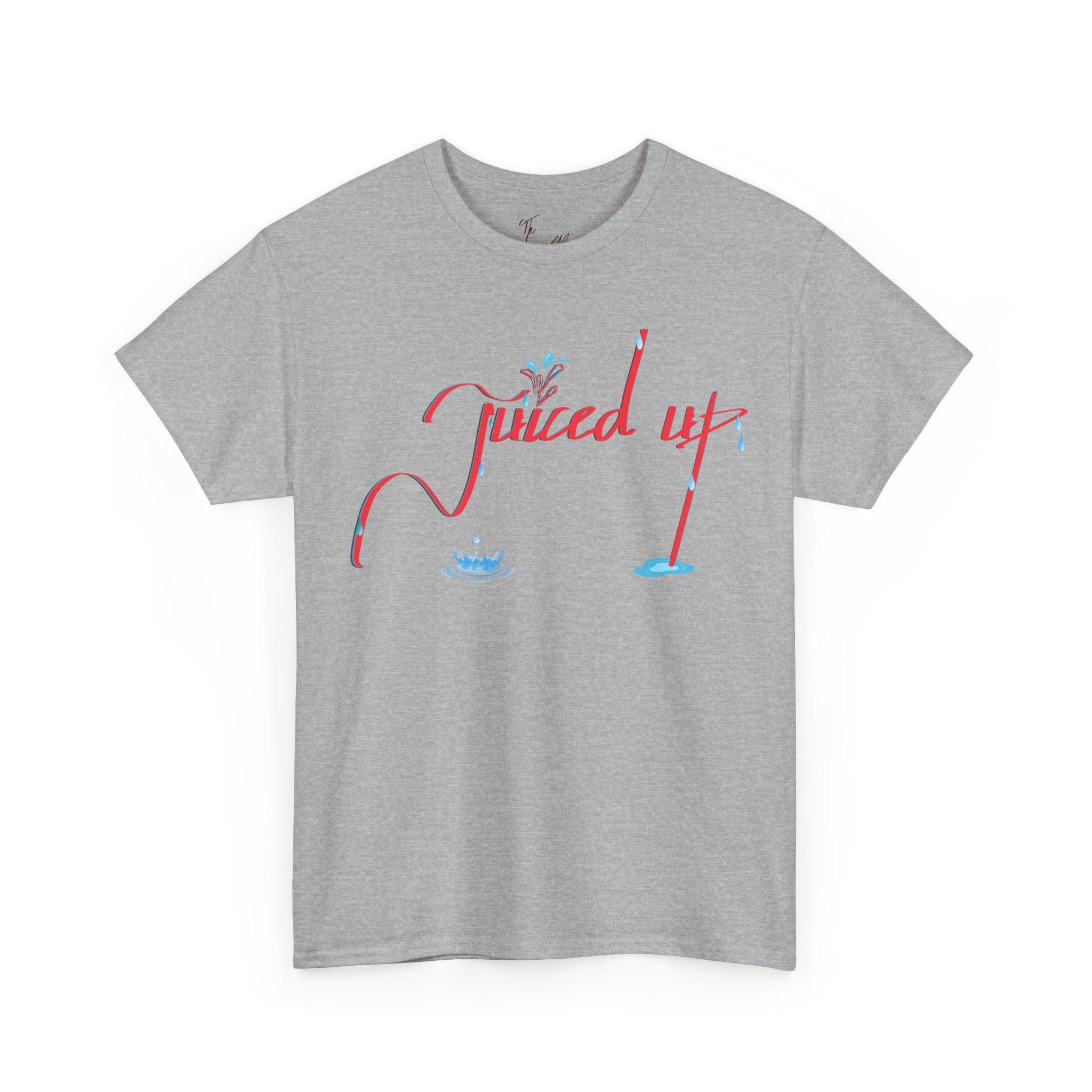 Hand-Written, Funny, Assertive 'Juiced Up' Unisex Tee, Bold Casual Everyday Shirt, Semi-Formal Adult Tshirt, 100% Cotton Eco-Friendly Top, Versatile Tee