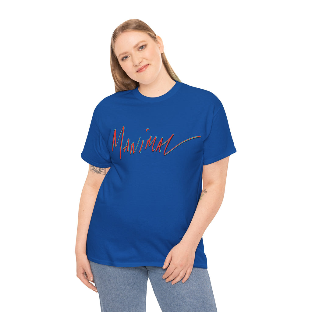 Written by Hand ‘Manimal’, Bold Funny Assertive Charactisation Unisex Tee Shirt | Unisex Cotton T-Shirt | Humorous, Semi-Formal Adult, Everyday T-shirt Gift | Simple Graphic 100% Cotton Eco-Friendly...