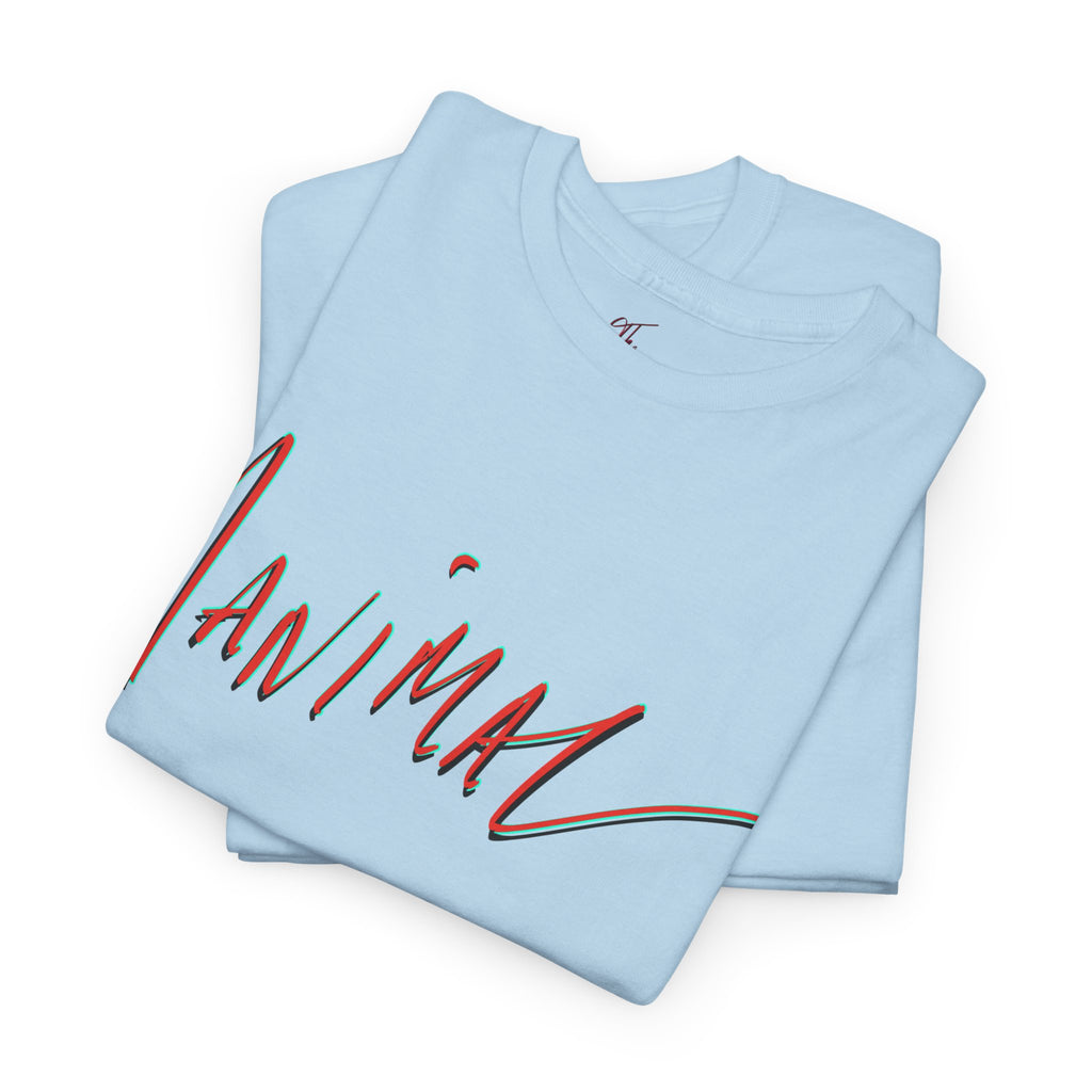 Written by Hand ‘Manimal’, Bold Funny Assertive Charactisation Unisex Tee Shirt | Unisex Cotton T-Shirt | Humorous, Semi-Formal Adult, Everyday T-shirt Gift | Simple Graphic 100% Cotton Eco-Friendly...