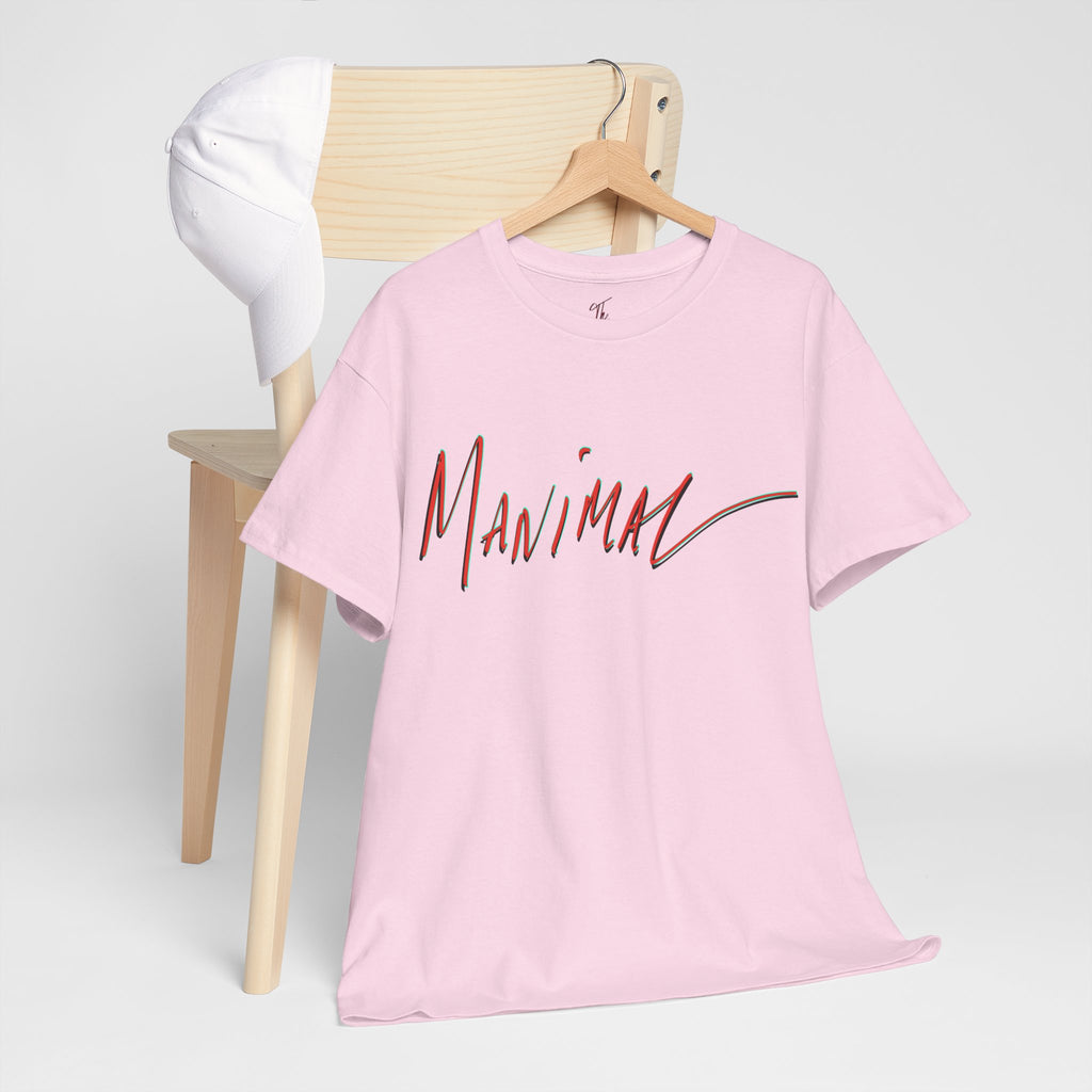 Written by Hand ‘Manimal’, Bold Funny Assertive Charactisation Unisex Tee Shirt | Unisex Cotton T-Shirt | Humorous, Semi-Formal Adult, Everyday T-shirt Gift | Simple Graphic 100% Cotton Eco-Friendly...