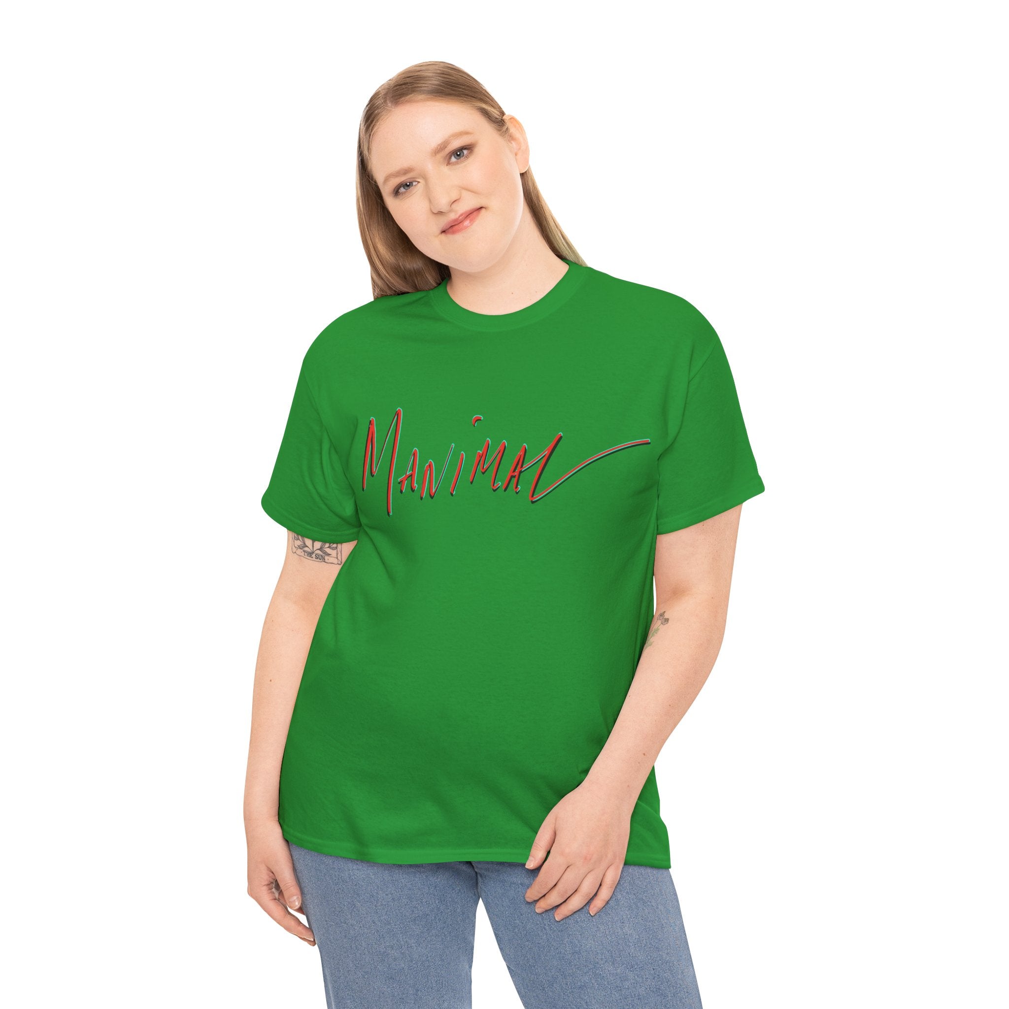 Written by Hand ‘Manimal’, Bold Funny Assertive Charactisation Unisex Tee Shirt | Unisex Cotton T-Shirt | Humorous, Semi-Formal Adult, Everyday T-shirt Gift | Simple Graphic 100% Cotton Eco-Friendly...