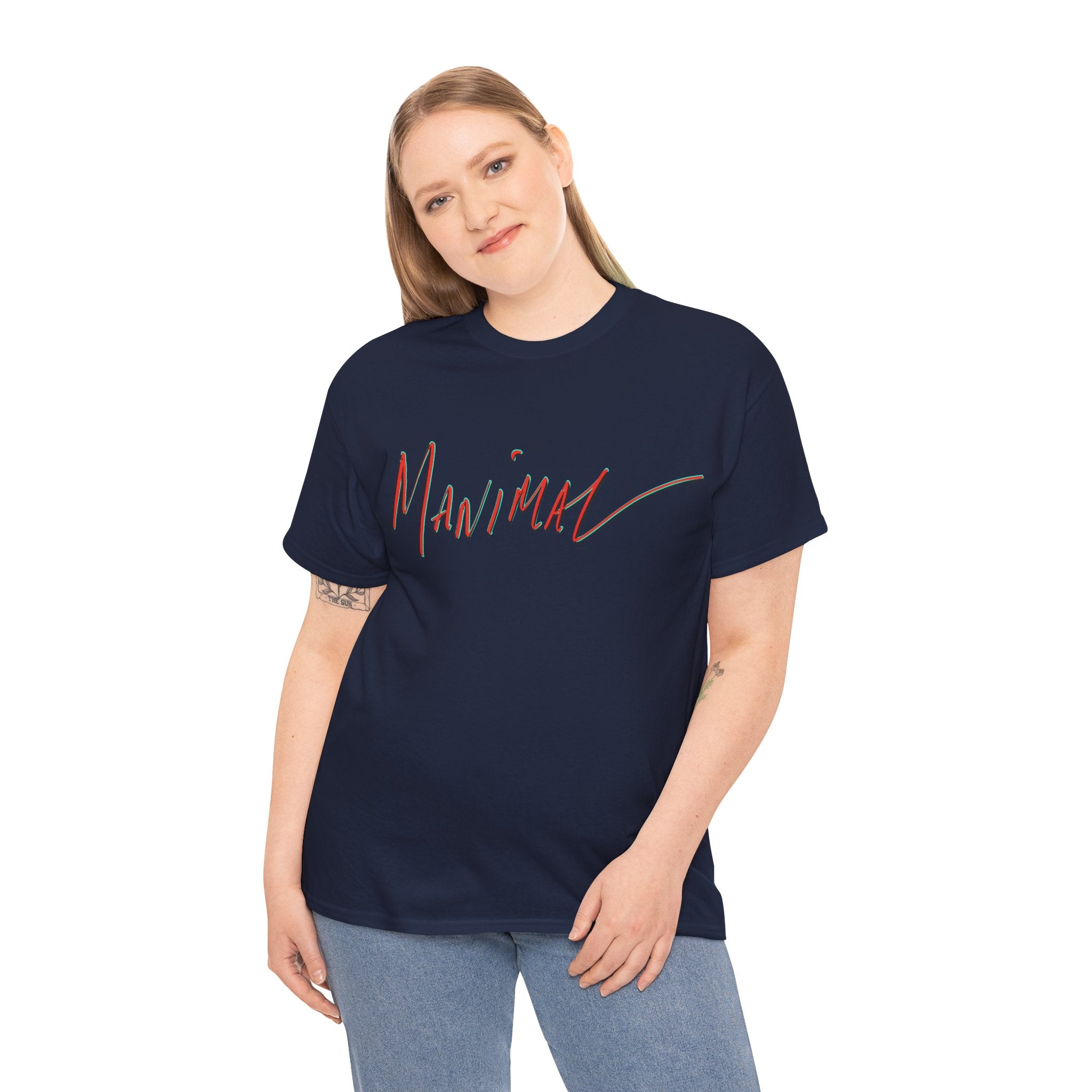 Written by Hand ‘Manimal’, Bold Funny Assertive Charactisation Unisex Tee Shirt | Unisex Cotton T-Shirt | Humorous, Semi-Formal Adult, Everyday T-shirt Gift | Simple Graphic 100% Cotton Eco-Friendly...