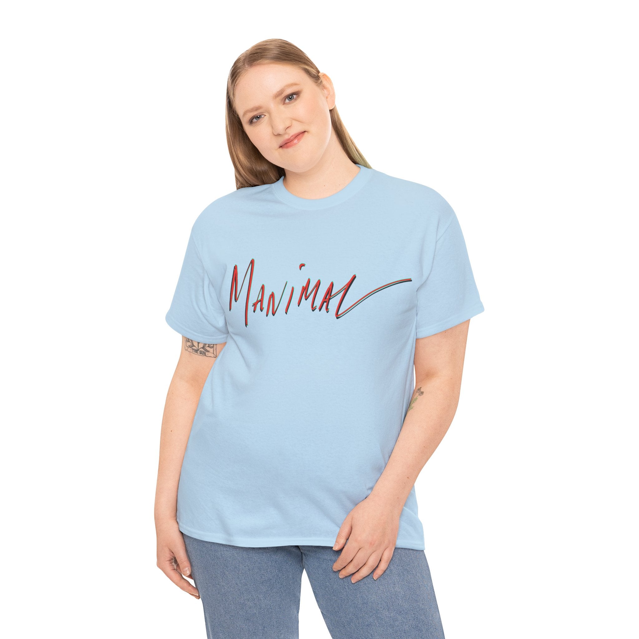 Written by Hand ‘Manimal’, Bold Funny Assertive Charactisation Unisex Tee Shirt | Unisex Cotton T-Shirt | Humorous, Semi-Formal Adult, Everyday T-shirt Gift | Simple Graphic 100% Cotton Eco-Friendly...