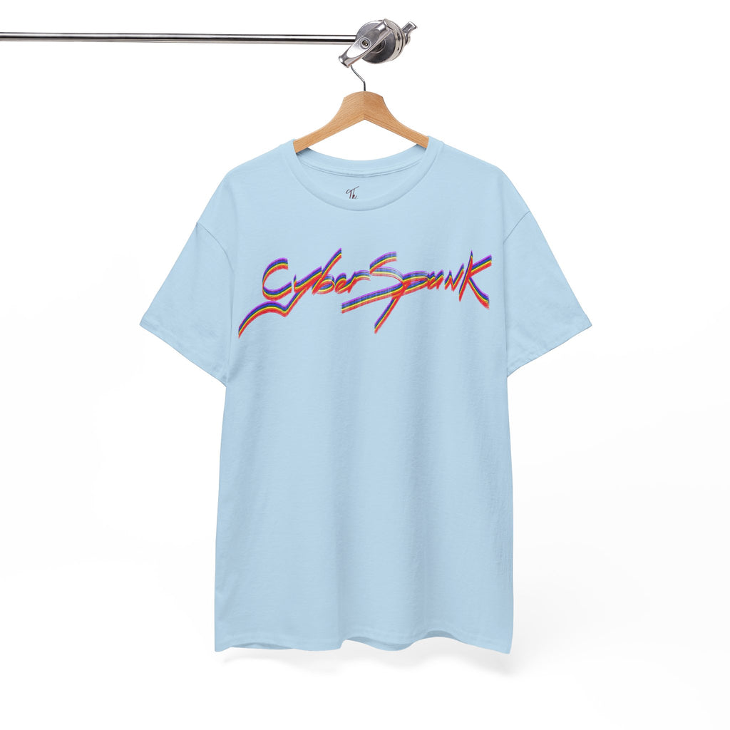 CyberSpunk Unisex Tee - Colourful Funny Cyberpunk Parody Shirt, Handwritten Design, Vibrant Graphic Tee, Casual Wear, Cyberpunk Fan Gift