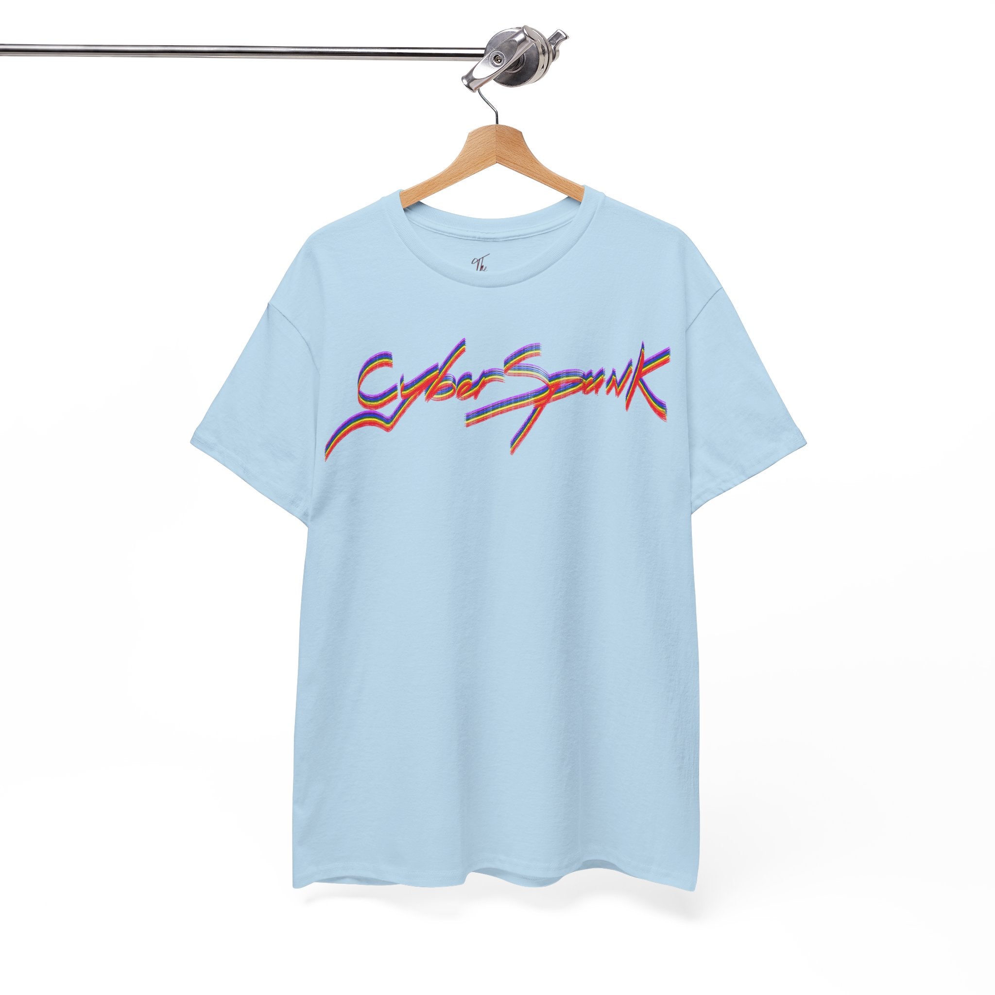 CyberSpunk Unisex Tee - Colourful Funny Cyberpunk Parody Shirt, Handwritten Design, Vibrant Graphic Tee, Casual Wear, Cyberpunk Fan Gift