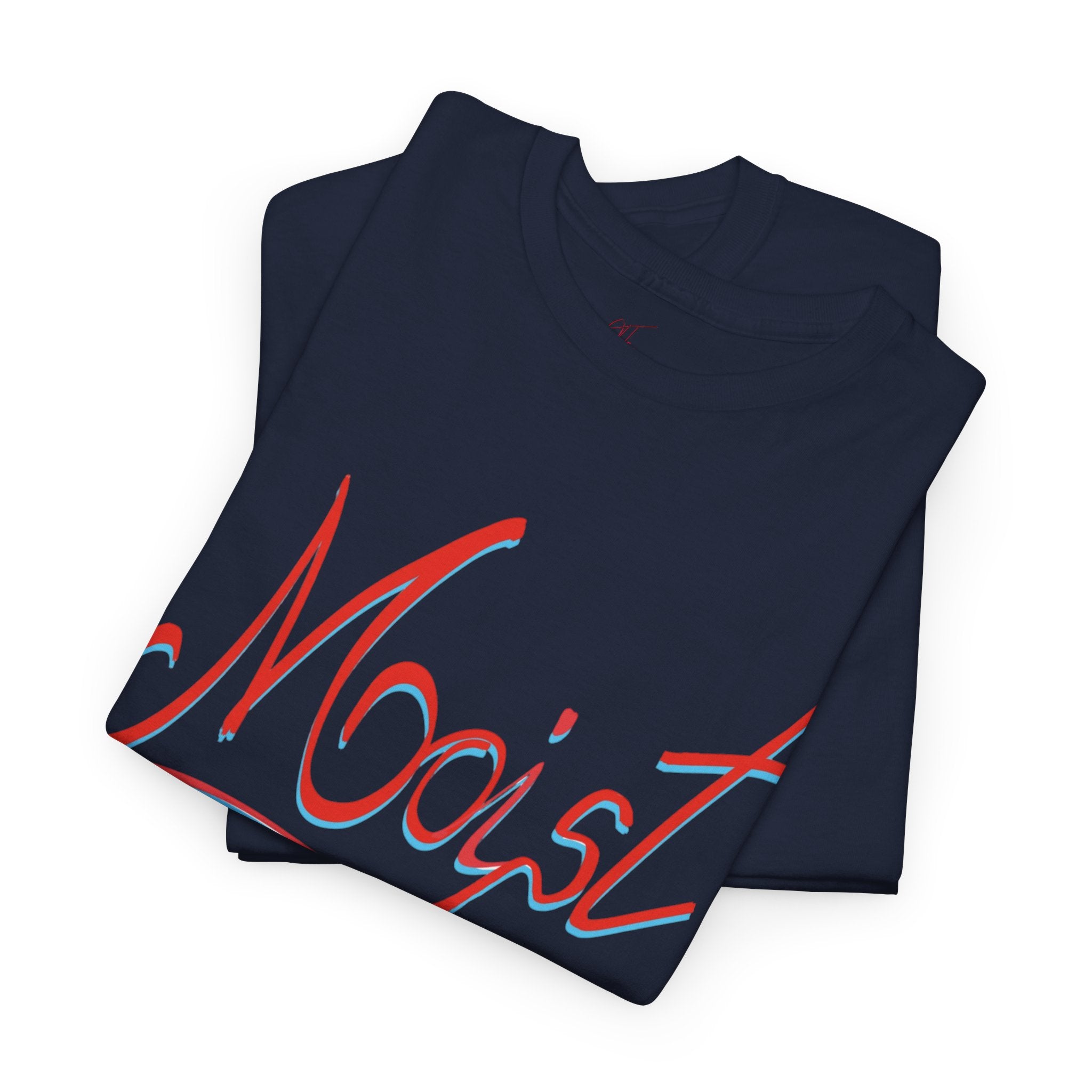 Moist Script T-Shirt — Playful Retro Typography Tee
