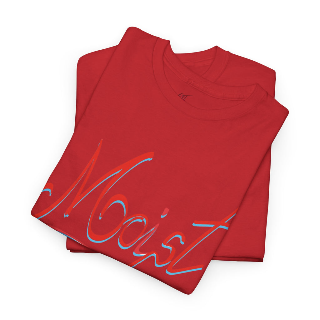Moist Script T-Shirt — Playful Retro Typography Tee