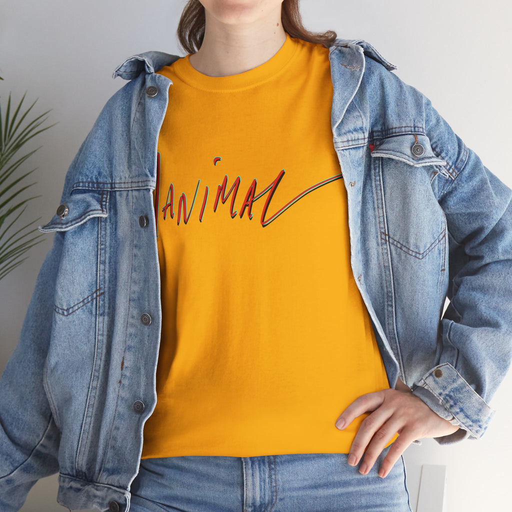 Written by Hand ‘Manimal’, Bold Funny Assertive Charactisation Unisex Tee Shirt | Unisex Cotton T-Shirt | Humorous, Semi-Formal Adult, Everyday T-shirt Gift | Simple Graphic 100% Cotton Eco-Friendly...