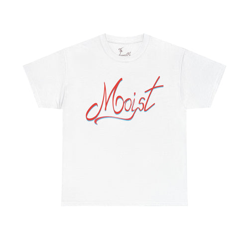 Moist Script T-Shirt — Playful Retro Typography Tee