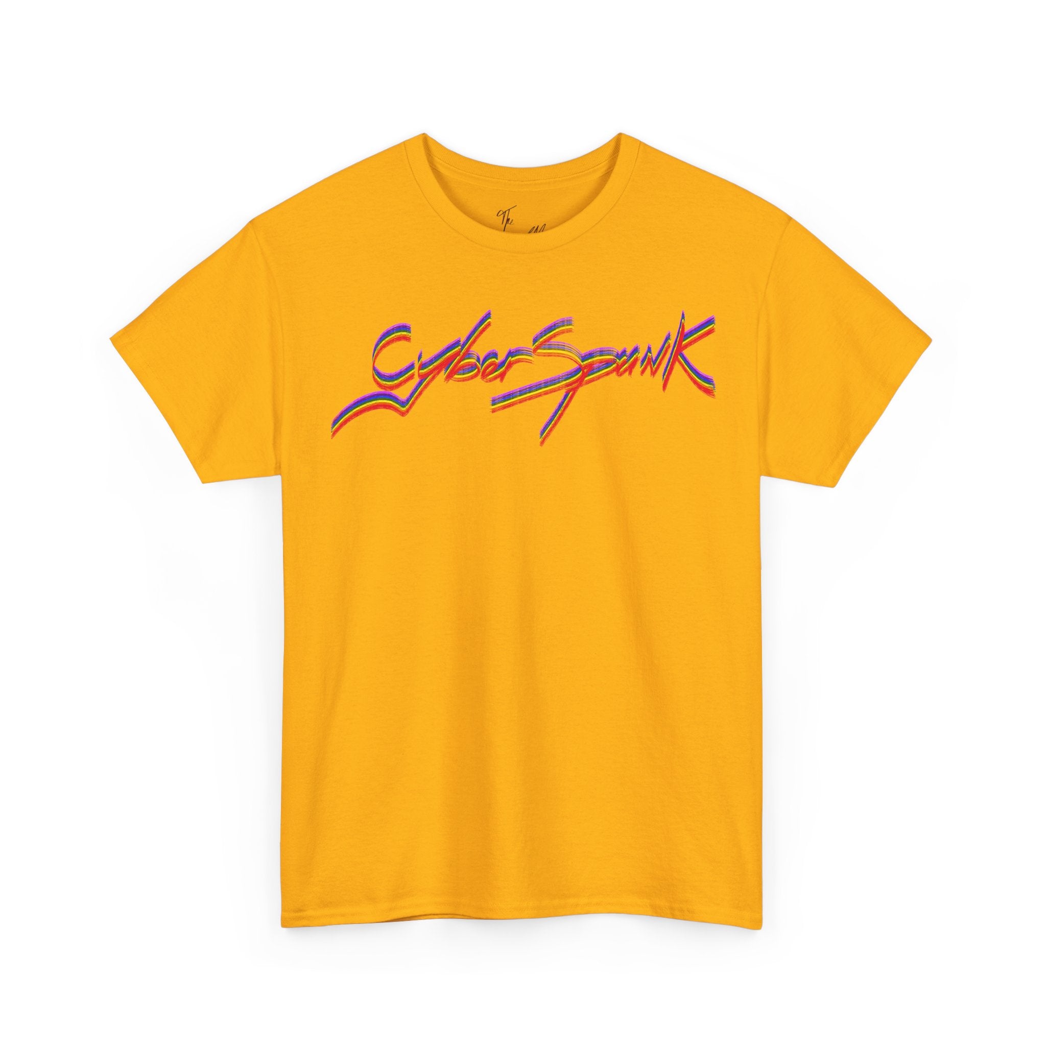 CyberSpunk Unisex Tee - Colourful Funny Cyberpunk Parody Shirt, Handwritten Design, Vibrant Graphic Tee, Casual Wear, Cyberpunk Fan Gift
