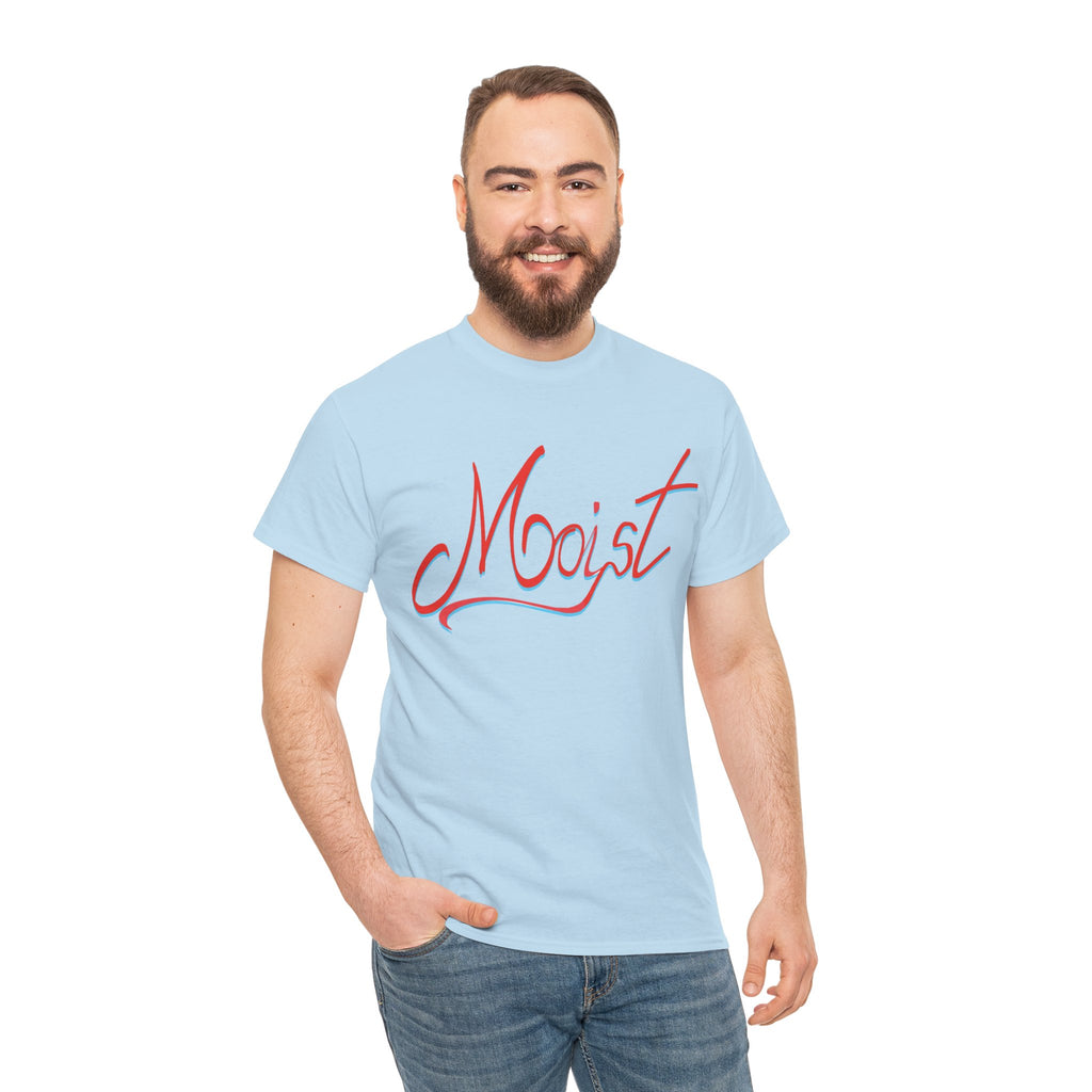 Moist Script T-Shirt — Playful Retro Typography Tee