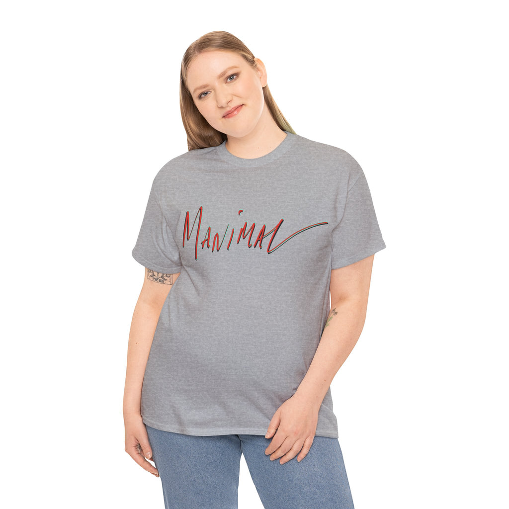 Written by Hand ‘Manimal’, Bold Funny Assertive Charactisation Unisex Tee Shirt | Unisex Cotton T-Shirt | Humorous, Semi-Formal Adult, Everyday T-shirt Gift | Simple Graphic 100% Cotton Eco-Friendly...