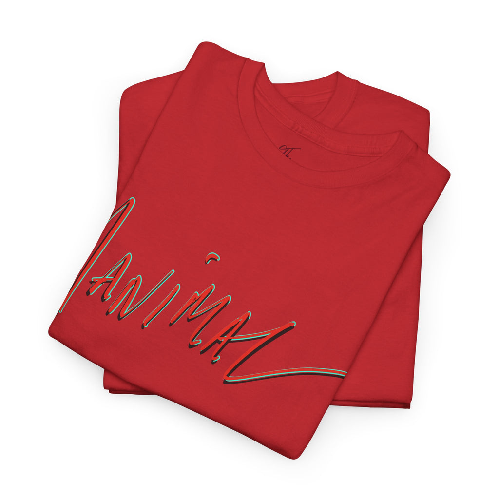 Written by Hand ‘Manimal’, Bold Funny Assertive Charactisation Unisex Tee Shirt | Unisex Cotton T-Shirt | Humorous, Semi-Formal Adult, Everyday T-shirt Gift | Simple Graphic 100% Cotton Eco-Friendly...