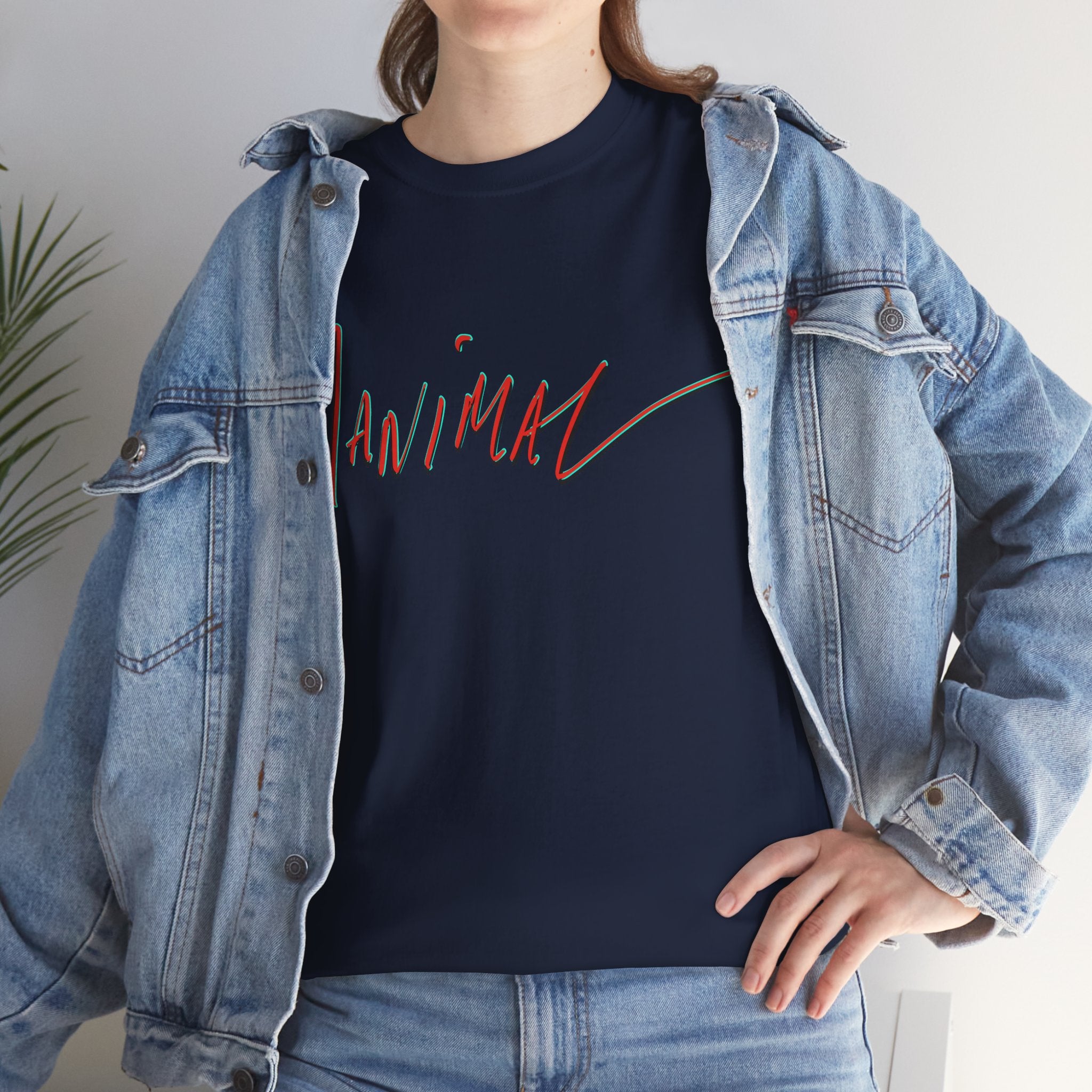 Written by Hand ‘Manimal’, Bold Funny Assertive Charactisation Unisex Tee Shirt | Unisex Cotton T-Shirt | Humorous, Semi-Formal Adult, Everyday T-shirt Gift | Simple Graphic 100% Cotton Eco-Friendly...