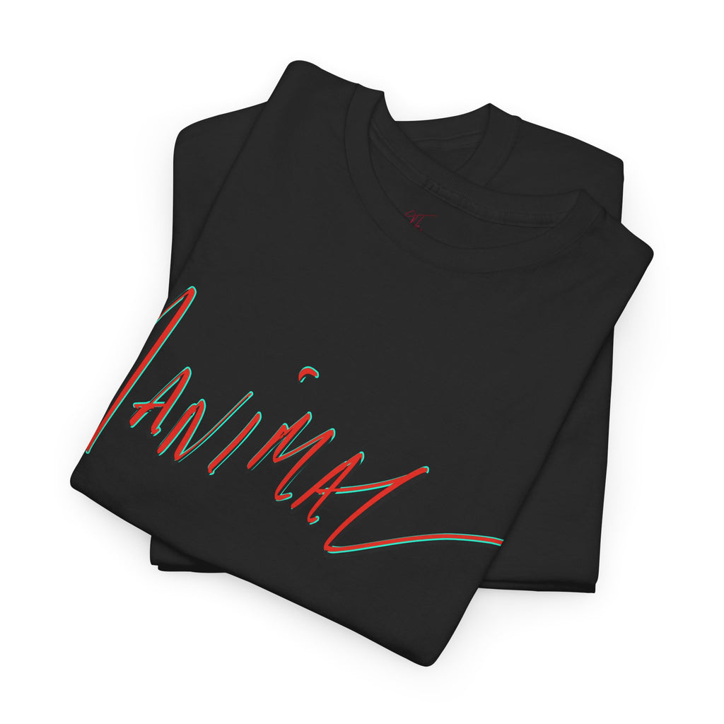 Written by Hand ‘Manimal’, Bold Funny Assertive Charactisation Unisex Tee Shirt | Unisex Cotton T-Shirt | Humorous, Semi-Formal Adult, Everyday T-shirt Gift | Simple Graphic 100% Cotton Eco-Friendly...