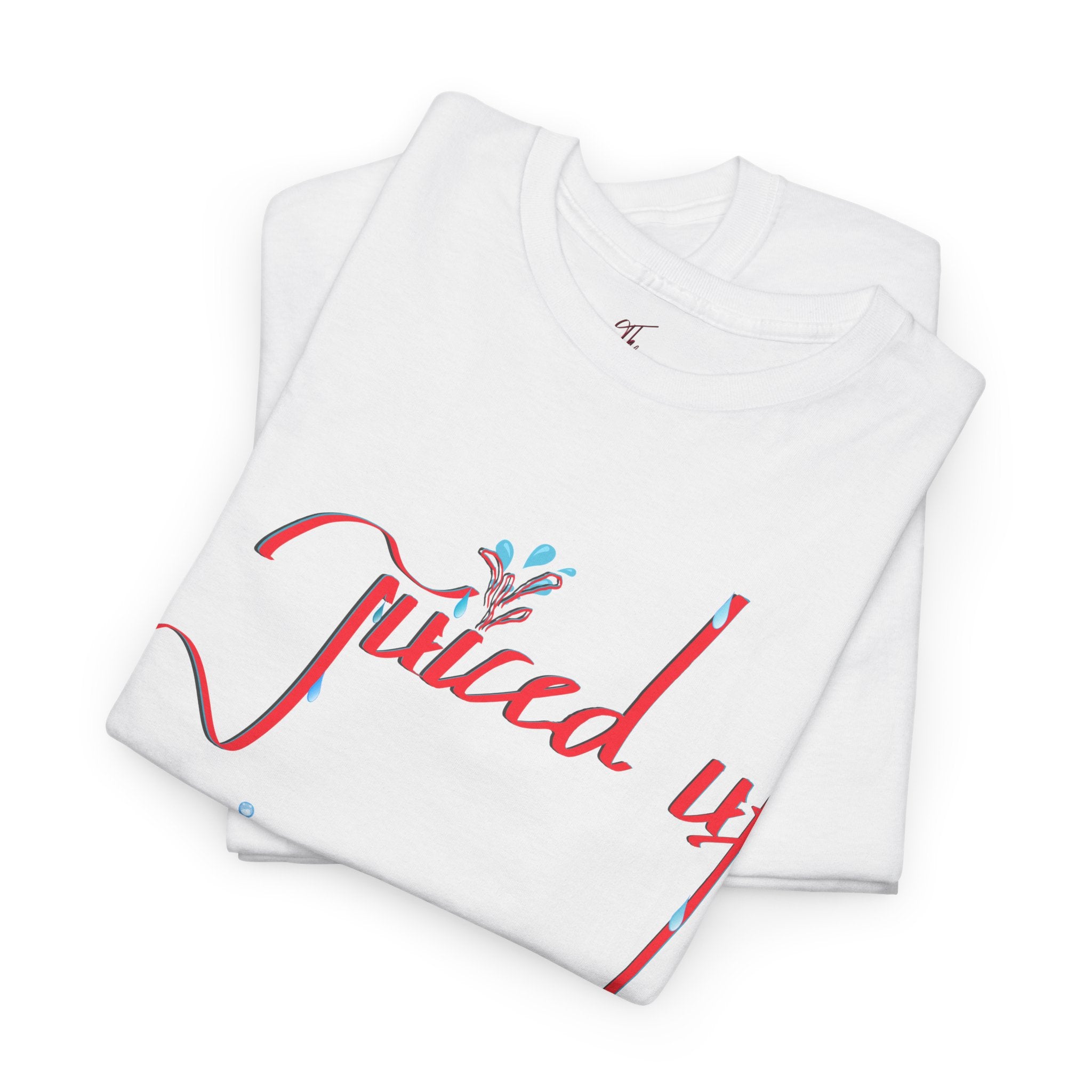 Hand-Written, Funny, Assertive 'Juiced Up' Unisex Tee, Bold Casual Everyday Shirt, Semi-Formal Adult Tshirt, 100% Cotton Eco-Friendly Top, Versatile Tee