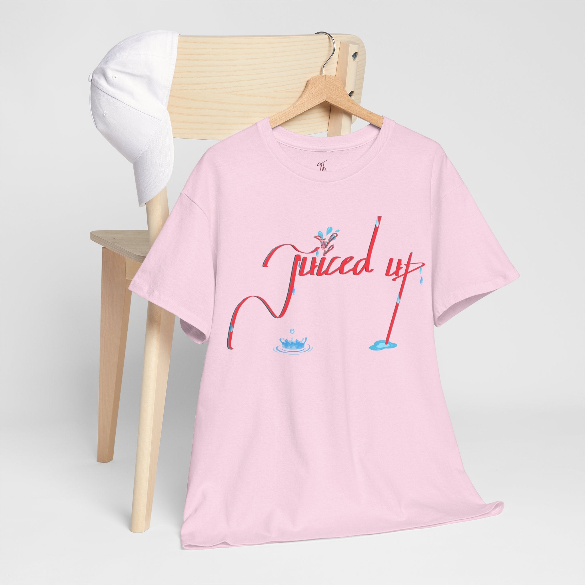 Hand-Written, Funny, Assertive 'Juiced Up' Unisex Tee, Bold Casual Everyday Shirt, Semi-Formal Adult Tshirt, 100% Cotton Eco-Friendly Top, Versatile Tee