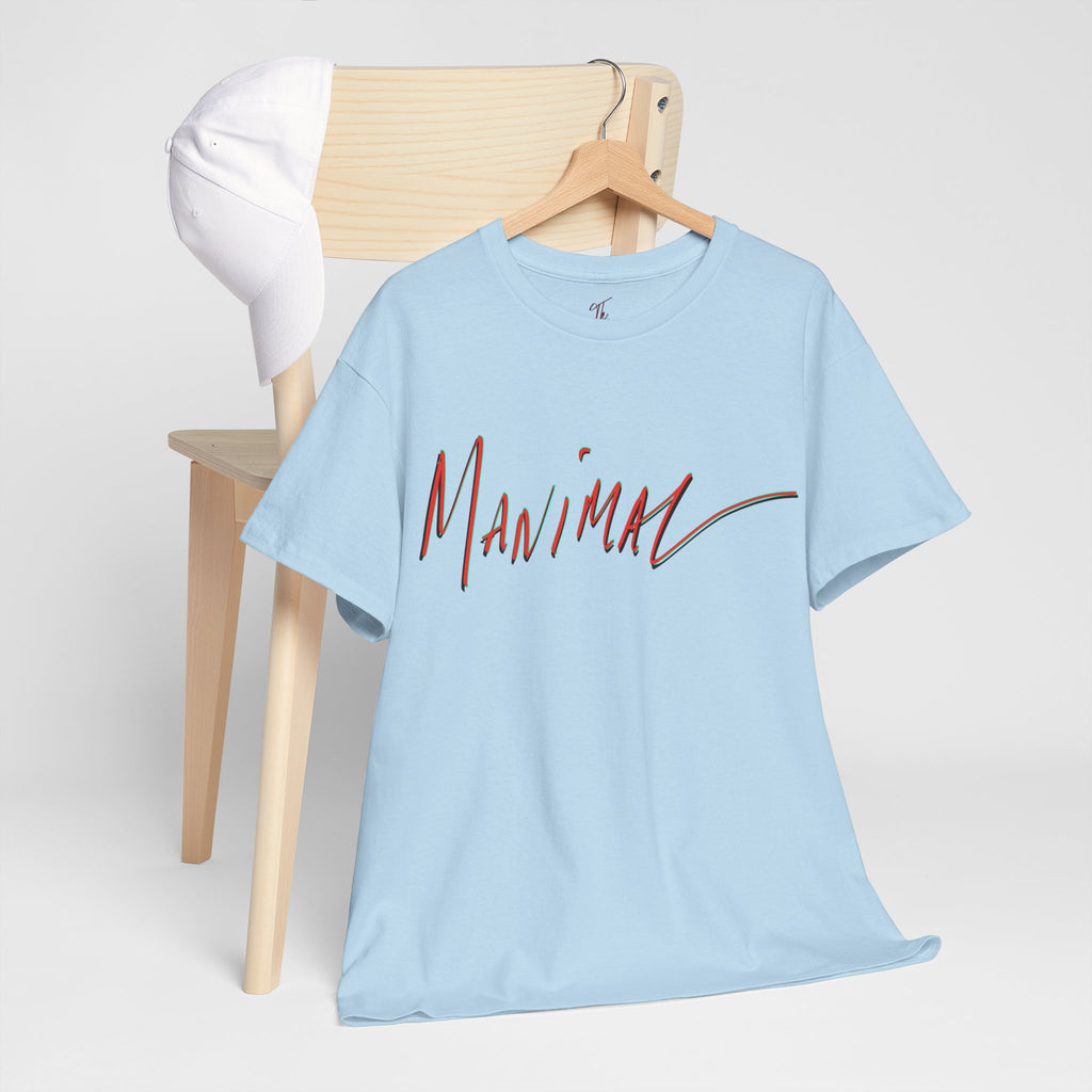 Written by Hand ‘Manimal’, Bold Funny Assertive Charactisation Unisex Tee Shirt | Unisex Cotton T-Shirt | Humorous, Semi-Formal Adult, Everyday T-shirt Gift | Simple Graphic 100% Cotton Eco-Friendly...