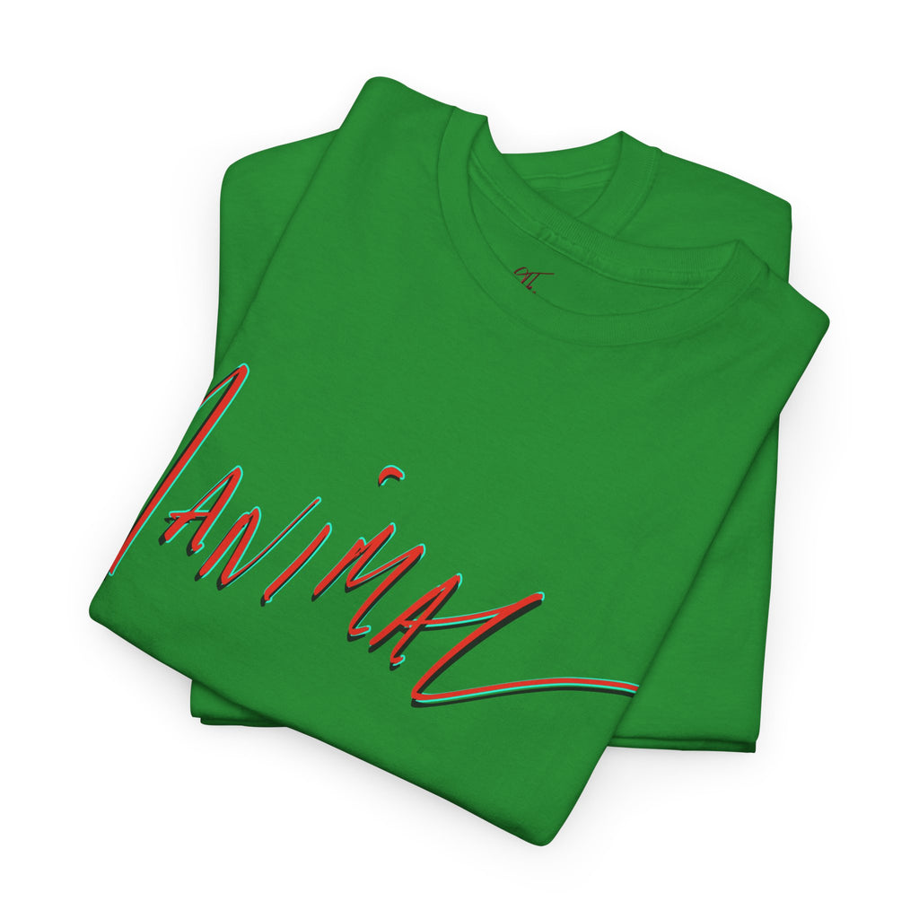 Written by Hand ‘Manimal’, Bold Funny Assertive Charactisation Unisex Tee Shirt | Unisex Cotton T-Shirt | Humorous, Semi-Formal Adult, Everyday T-shirt Gift | Simple Graphic 100% Cotton Eco-Friendly...