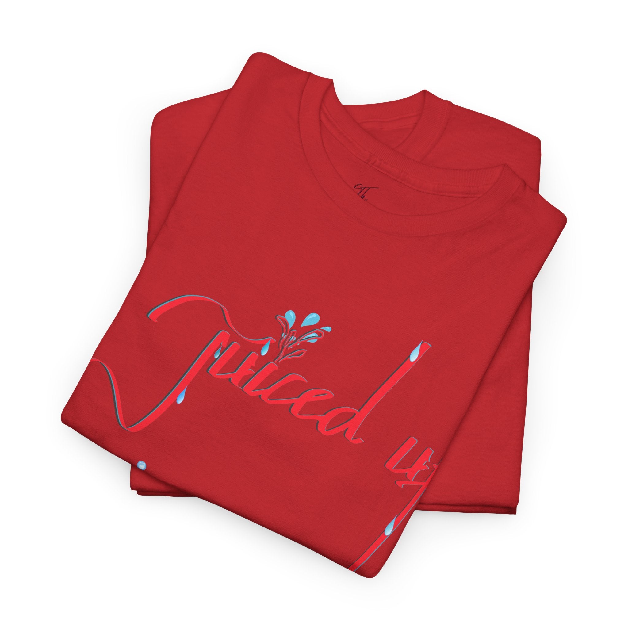 Hand-Written, Funny, Assertive 'Juiced Up' Unisex Tee, Bold Casual Everyday Shirt, Semi-Formal Adult Tshirt, 100% Cotton Eco-Friendly Top, Versatile Tee