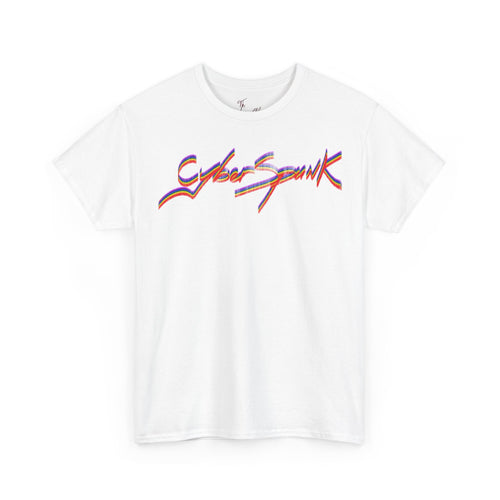 CyberSpunk Unisex Tee - Colourful Funny Cyberpunk Parody Shirt, Handwritten Design, Vibrant Graphic Tee, Casual Wear, Cyberpunk Fan Gift