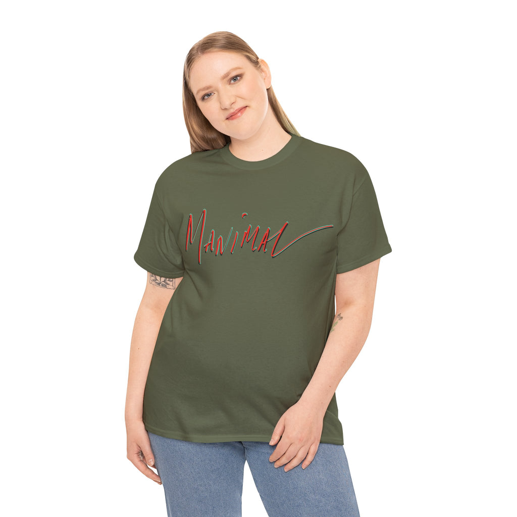 Written by Hand ‘Manimal’, Bold Funny Assertive Charactisation Unisex Tee Shirt | Unisex Cotton T-Shirt | Humorous, Semi-Formal Adult, Everyday T-shirt Gift | Simple Graphic 100% Cotton Eco-Friendly...