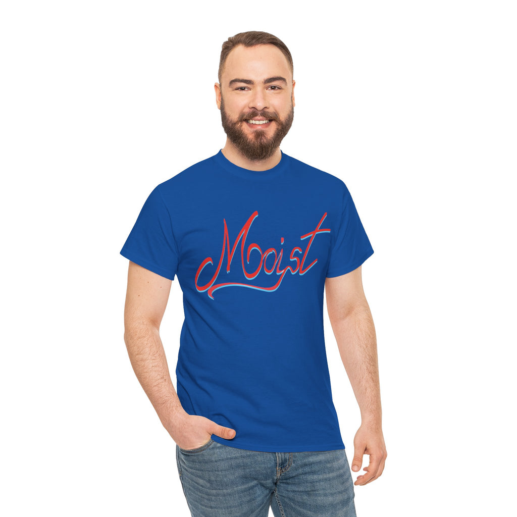 Moist Script T-Shirt — Playful Retro Typography Tee
