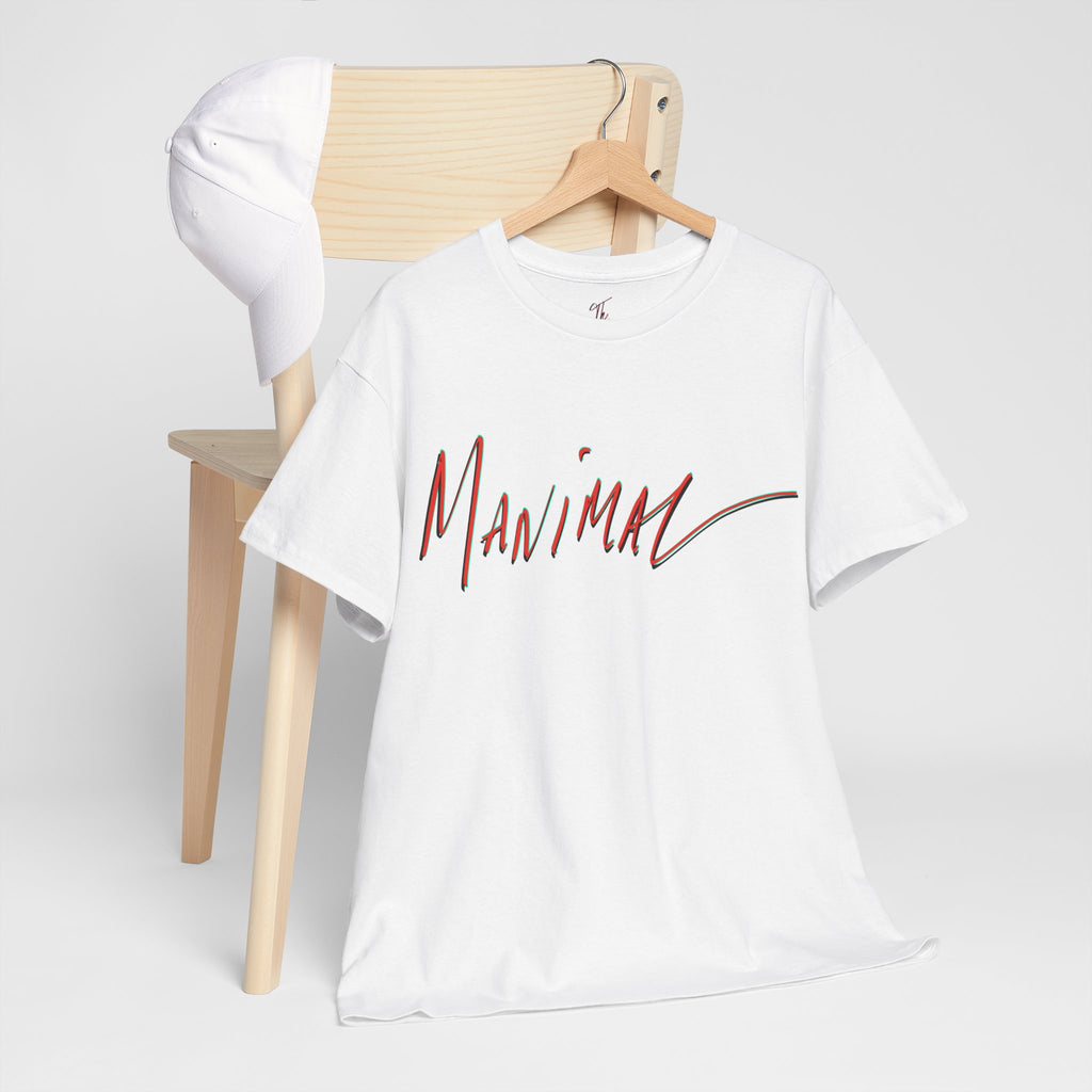 Written by Hand ‘Manimal’, Bold Funny Assertive Charactisation Unisex Tee Shirt | Unisex Cotton T-Shirt | Humorous, Semi-Formal Adult, Everyday T-shirt Gift | Simple Graphic 100% Cotton Eco-Friendly...