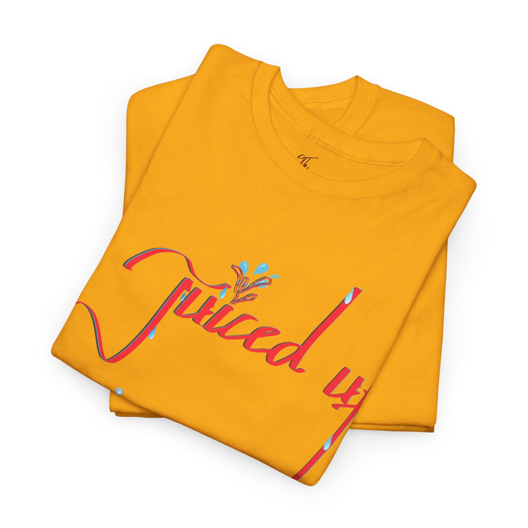 Hand-Written, Funny, Assertive 'Juiced Up' Unisex Tee, Bold Casual Everyday Shirt, Semi-Formal Adult Tshirt, 100% Cotton Eco-Friendly Top, Versatile Tee