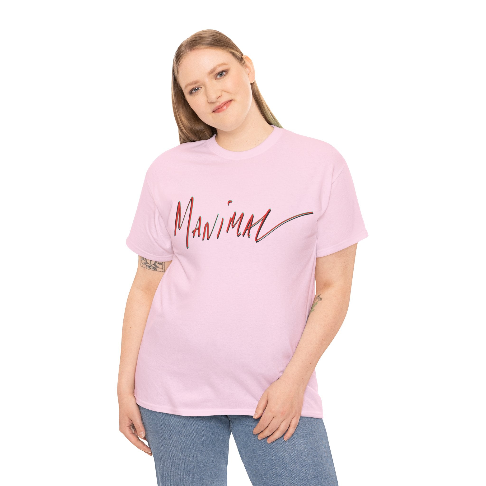 Written by Hand ‘Manimal’, Bold Funny Assertive Charactisation Unisex Tee Shirt | Unisex Cotton T-Shirt | Humorous, Semi-Formal Adult, Everyday T-shirt Gift | Simple Graphic 100% Cotton Eco-Friendly...