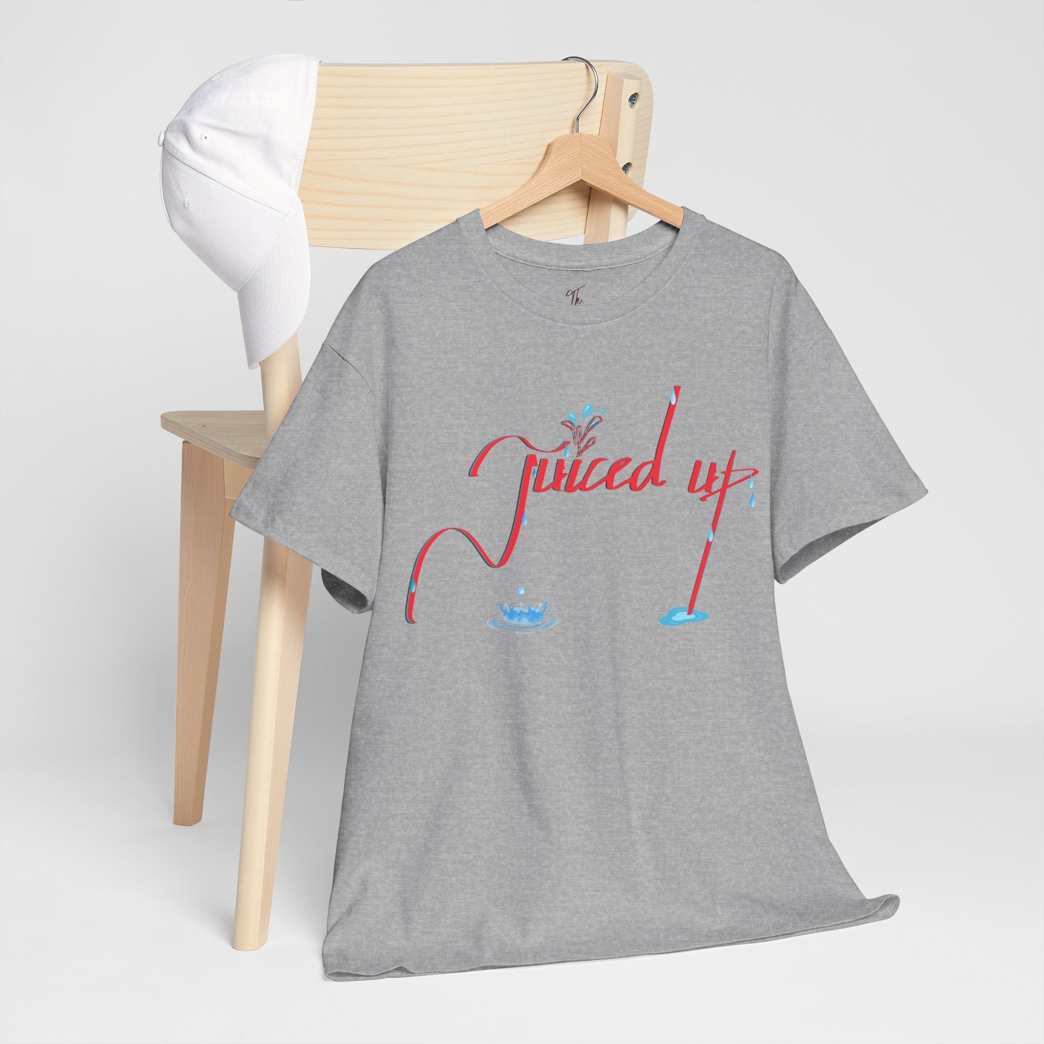 Hand-Written, Funny, Assertive 'Juiced Up' Unisex Tee, Bold Casual Everyday Shirt, Semi-Formal Adult Tshirt, 100% Cotton Eco-Friendly Top, Versatile Tee