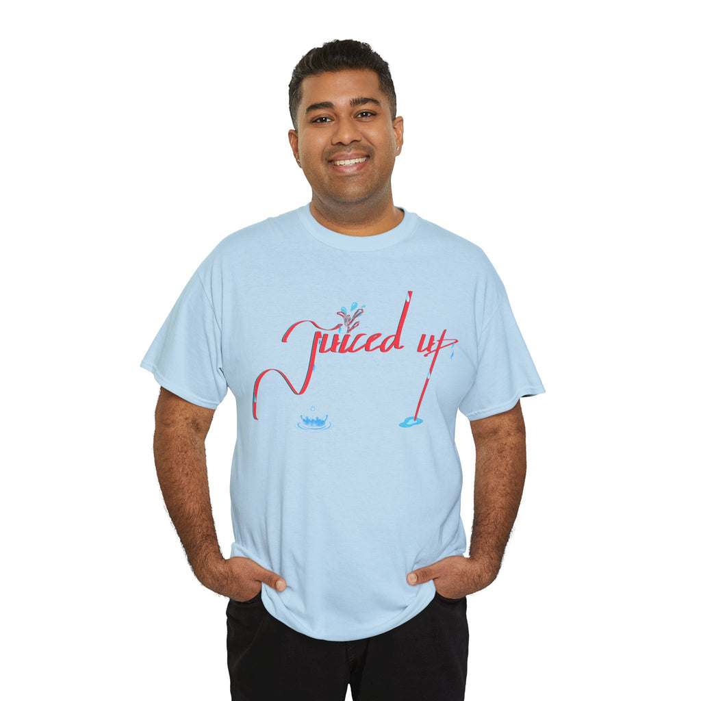 Hand-Written, Funny, Assertive 'Juiced Up' Unisex Tee, Bold Casual Everyday Shirt, Semi-Formal Adult Tshirt, 100% Cotton Eco-Friendly Top, Versatile Tee