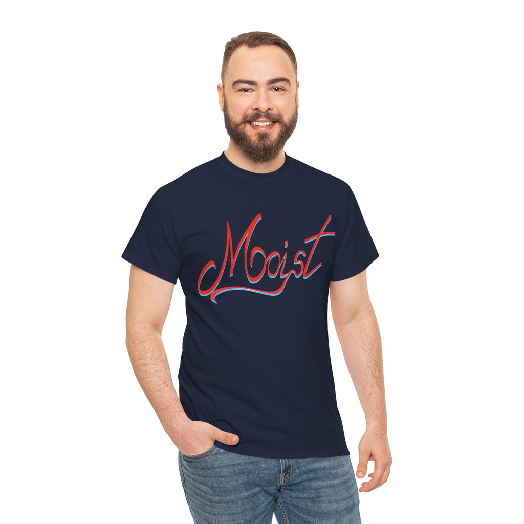 Moist Script T-Shirt — Playful Retro Typography Tee