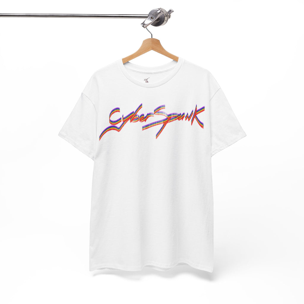CyberSpunk Unisex Tee - Colourful Funny Cyberpunk Parody Shirt, Handwritten Design, Vibrant Graphic Tee, Casual Wear, Cyberpunk Fan Gift