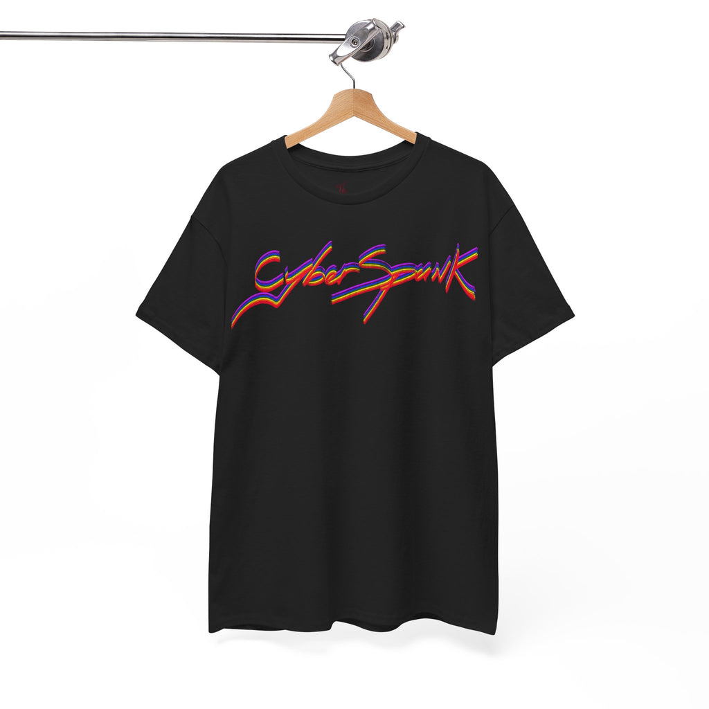 CyberSpunk Unisex Tee - Colourful Funny Cyberpunk Parody Shirt, Handwritten Design, Vibrant Graphic Tee, Casual Wear, Cyberpunk Fan Gift