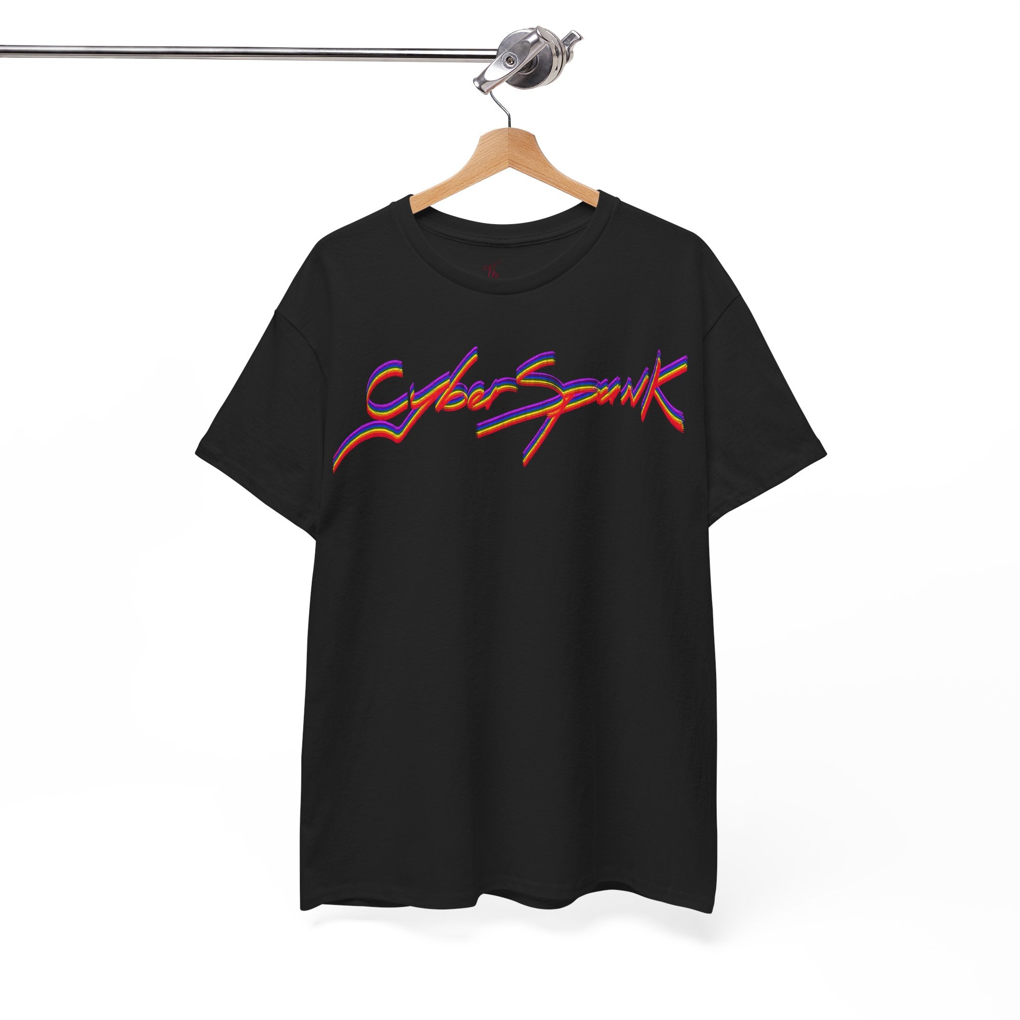CyberSpunk Unisex Tee - Colourful Funny Cyberpunk Parody Shirt, Handwritten Design, Vibrant Graphic Tee, Casual Wear, Cyberpunk Fan Gift