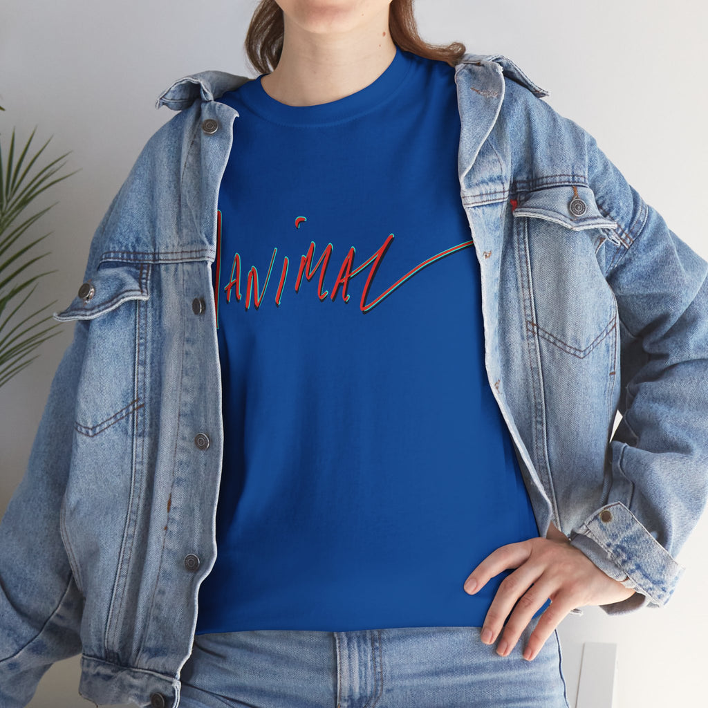 Written by Hand ‘Manimal’, Bold Funny Assertive Charactisation Unisex Tee Shirt | Unisex Cotton T-Shirt | Humorous, Semi-Formal Adult, Everyday T-shirt Gift | Simple Graphic 100% Cotton Eco-Friendly...