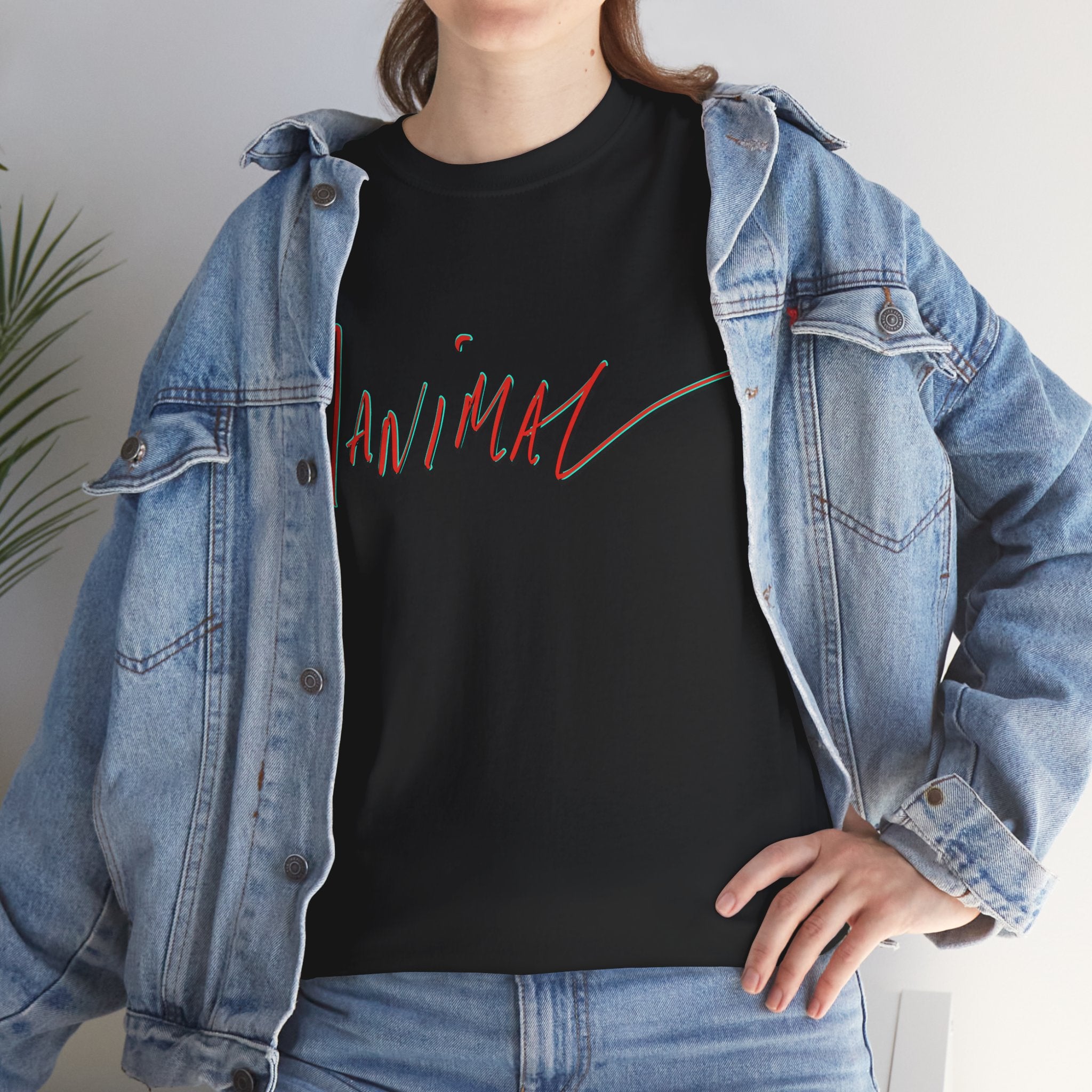 Written by Hand ‘Manimal’, Bold Funny Assertive Charactisation Unisex Tee Shirt | Unisex Cotton T-Shirt | Humorous, Semi-Formal Adult, Everyday T-shirt Gift | Simple Graphic 100% Cotton Eco-Friendly...