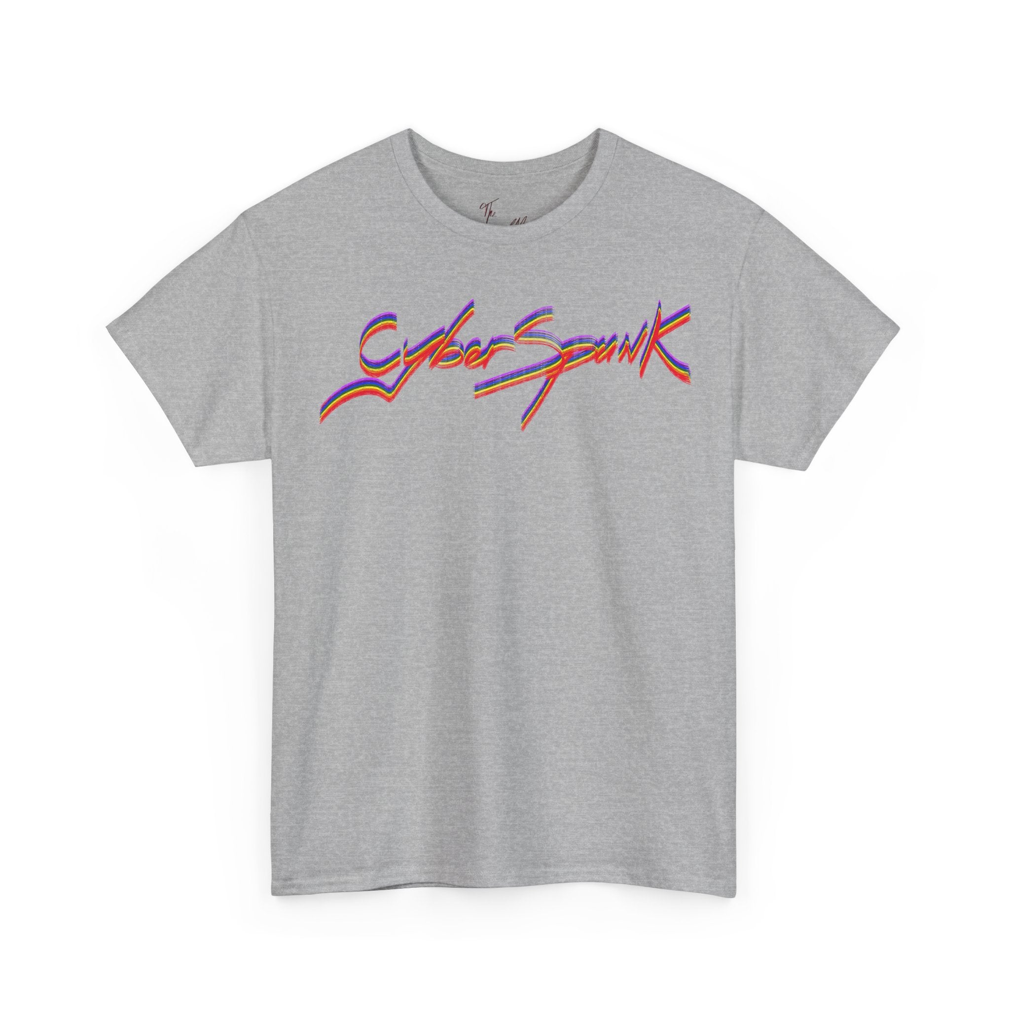 CyberSpunk Unisex Tee - Colourful Funny Cyberpunk Parody Shirt, Handwritten Design, Vibrant Graphic Tee, Casual Wear, Cyberpunk Fan Gift