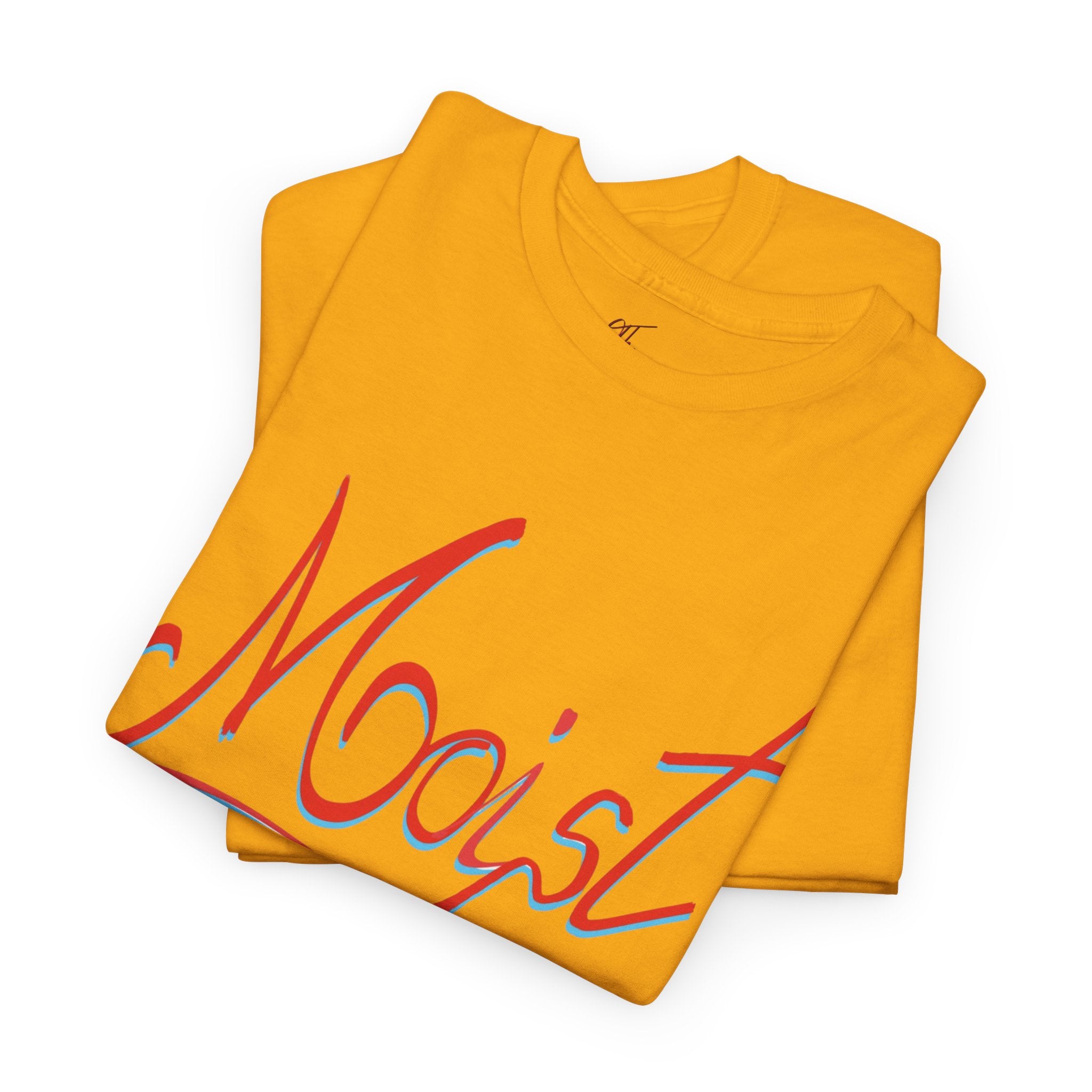 Moist Script T-Shirt — Playful Retro Typography Tee