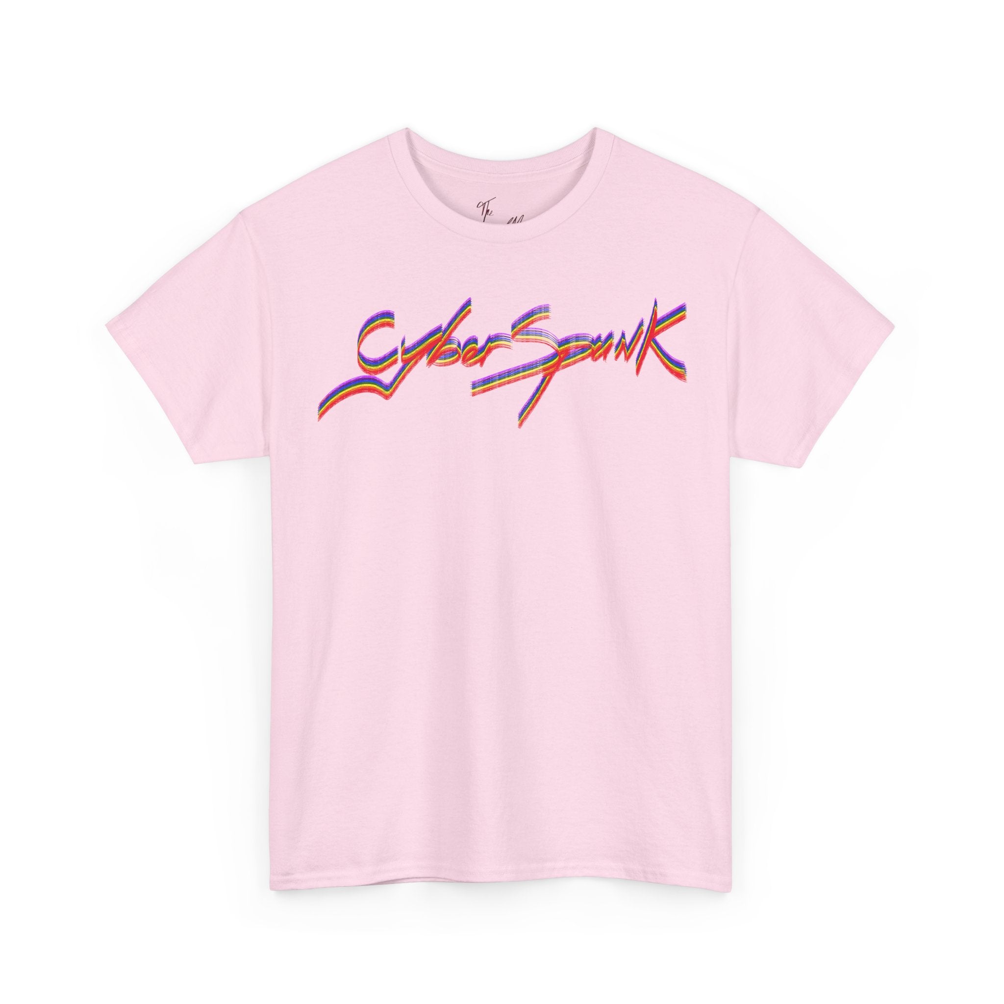 CyberSpunk Unisex Tee - Colourful Funny Cyberpunk Parody Shirt, Handwritten Design, Vibrant Graphic Tee, Casual Wear, Cyberpunk Fan Gift