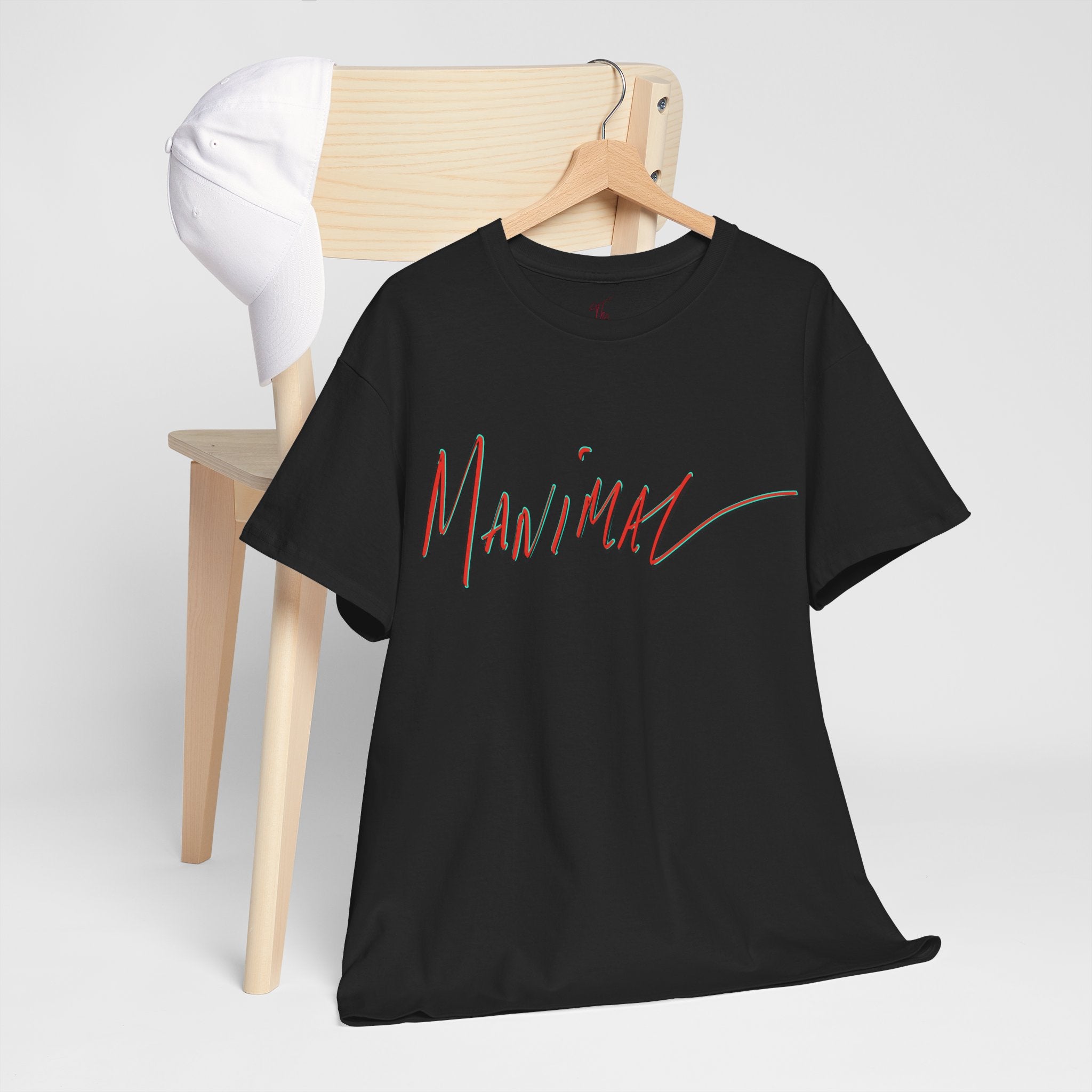 Written by Hand ‘Manimal’, Bold Funny Assertive Charactisation Unisex Tee Shirt | Unisex Cotton T-Shirt | Humorous, Semi-Formal Adult, Everyday T-shirt Gift | Simple Graphic 100% Cotton Eco-Friendly...