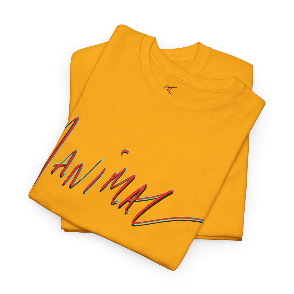 Written by Hand ‘Manimal’, Bold Funny Assertive Charactisation Unisex Tee Shirt | Unisex Cotton T-Shirt | Humorous, Semi-Formal Adult, Everyday T-shirt Gift | Simple Graphic 100% Cotton Eco-Friendly...