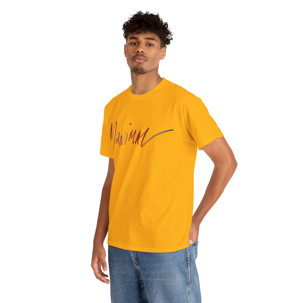 Written by Hand ‘Manimal’, Bold Funny Assertive Charactisation Unisex Tee Shirt | Unisex Cotton T-Shirt | Humorous, Semi-Formal Adult, Everyday T-shirt Gift | Simple Graphic 100% Cotton Eco-Friendly...