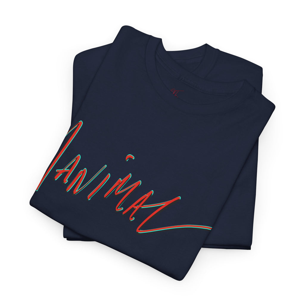 Written by Hand ‘Manimal’, Bold Funny Assertive Charactisation Unisex Tee Shirt | Unisex Cotton T-Shirt | Humorous, Semi-Formal Adult, Everyday T-shirt Gift | Simple Graphic 100% Cotton Eco-Friendly...