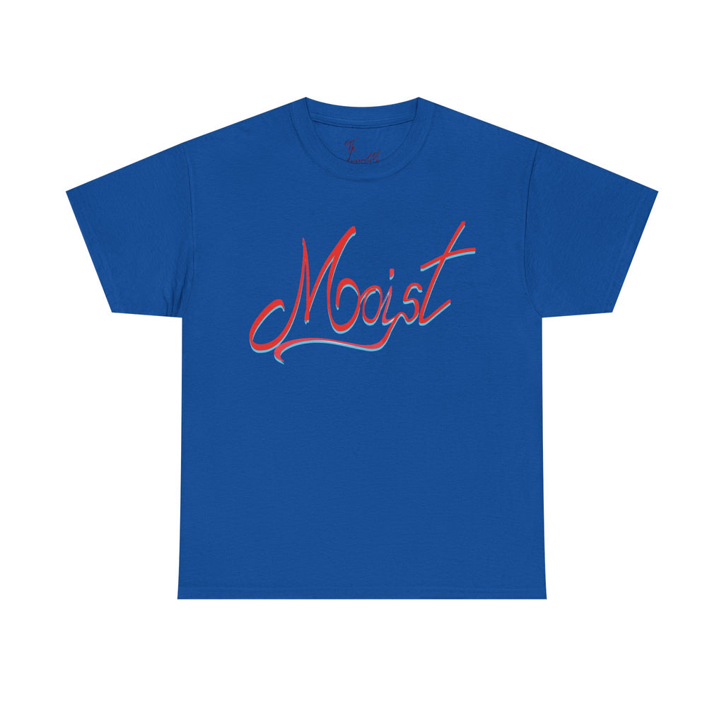 Moist Script T-Shirt — Playful Retro Typography Tee