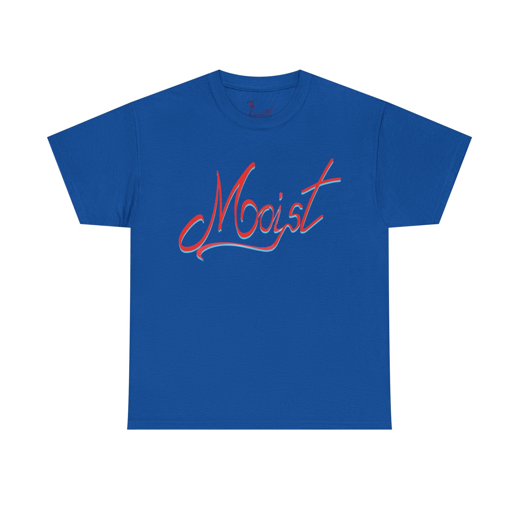 Moist Script T-Shirt — Playful Retro Typography Tee