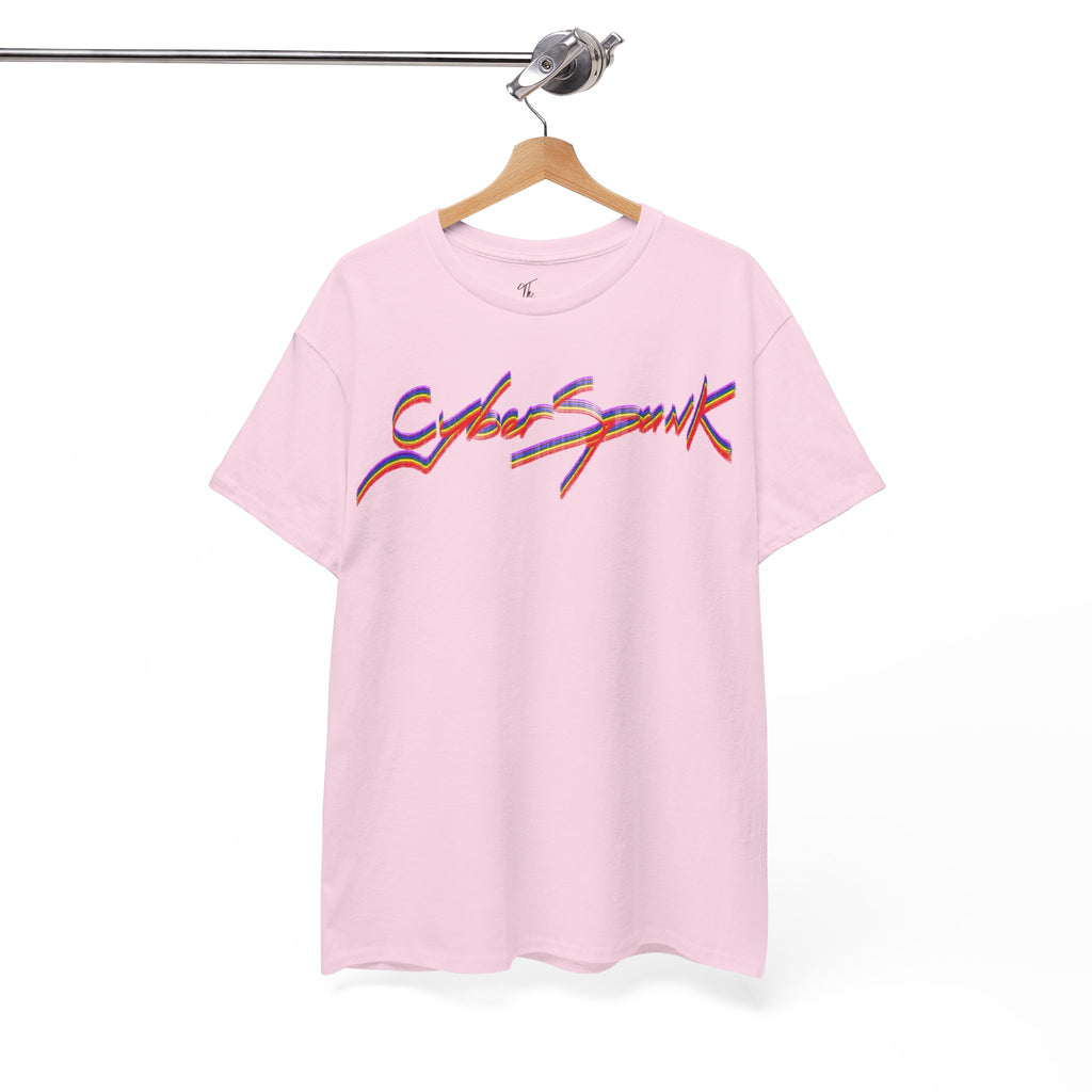 CyberSpunk Unisex Tee - Colourful Funny Cyberpunk Parody Shirt, Handwritten Design, Vibrant Graphic Tee, Casual Wear, Cyberpunk Fan Gift