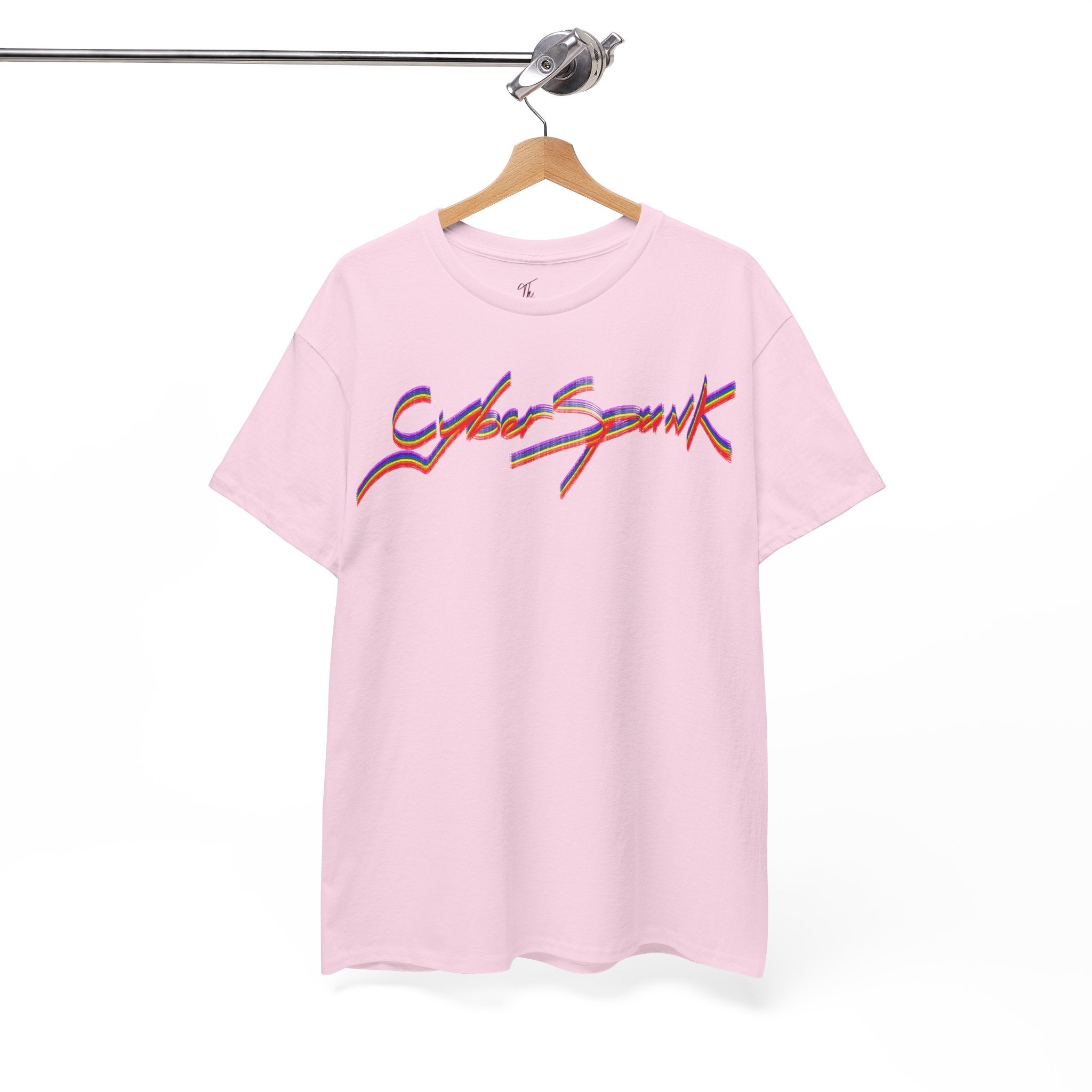 CyberSpunk Unisex Tee - Colourful Funny Cyberpunk Parody Shirt, Handwritten Design, Vibrant Graphic Tee, Casual Wear, Cyberpunk Fan Gift