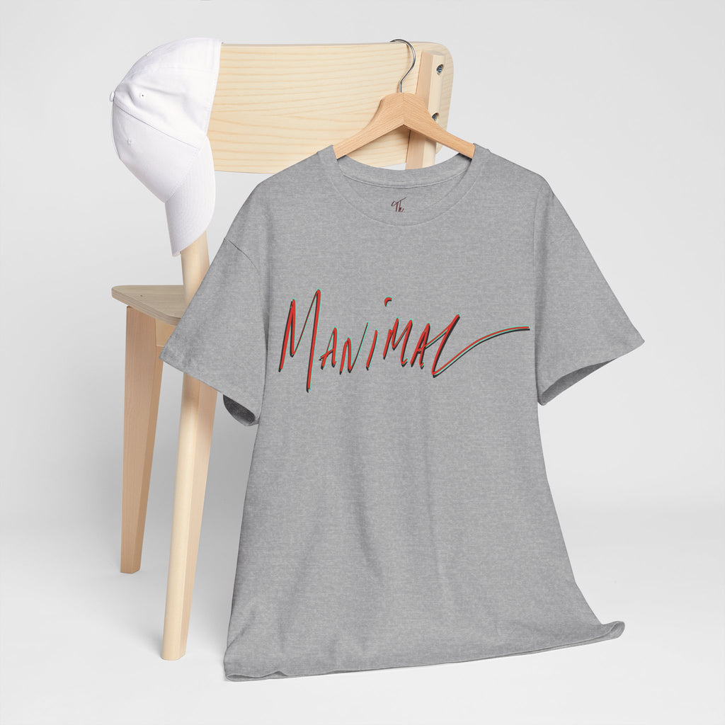 Written by Hand ‘Manimal’, Bold Funny Assertive Charactisation Unisex Tee Shirt | Unisex Cotton T-Shirt | Humorous, Semi-Formal Adult, Everyday T-shirt Gift | Simple Graphic 100% Cotton Eco-Friendly...